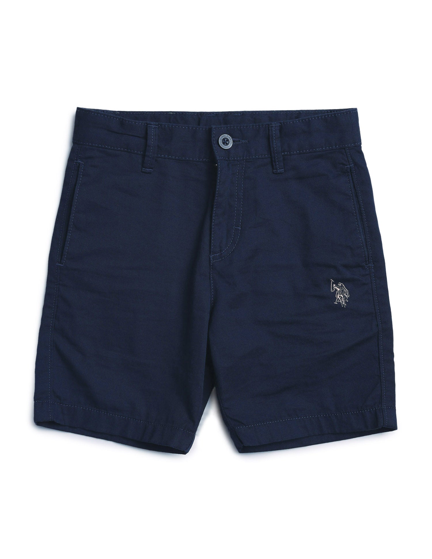 Boys Solid Regular Fit Shorts Navy - U.S. POLO ASSN. | Large
