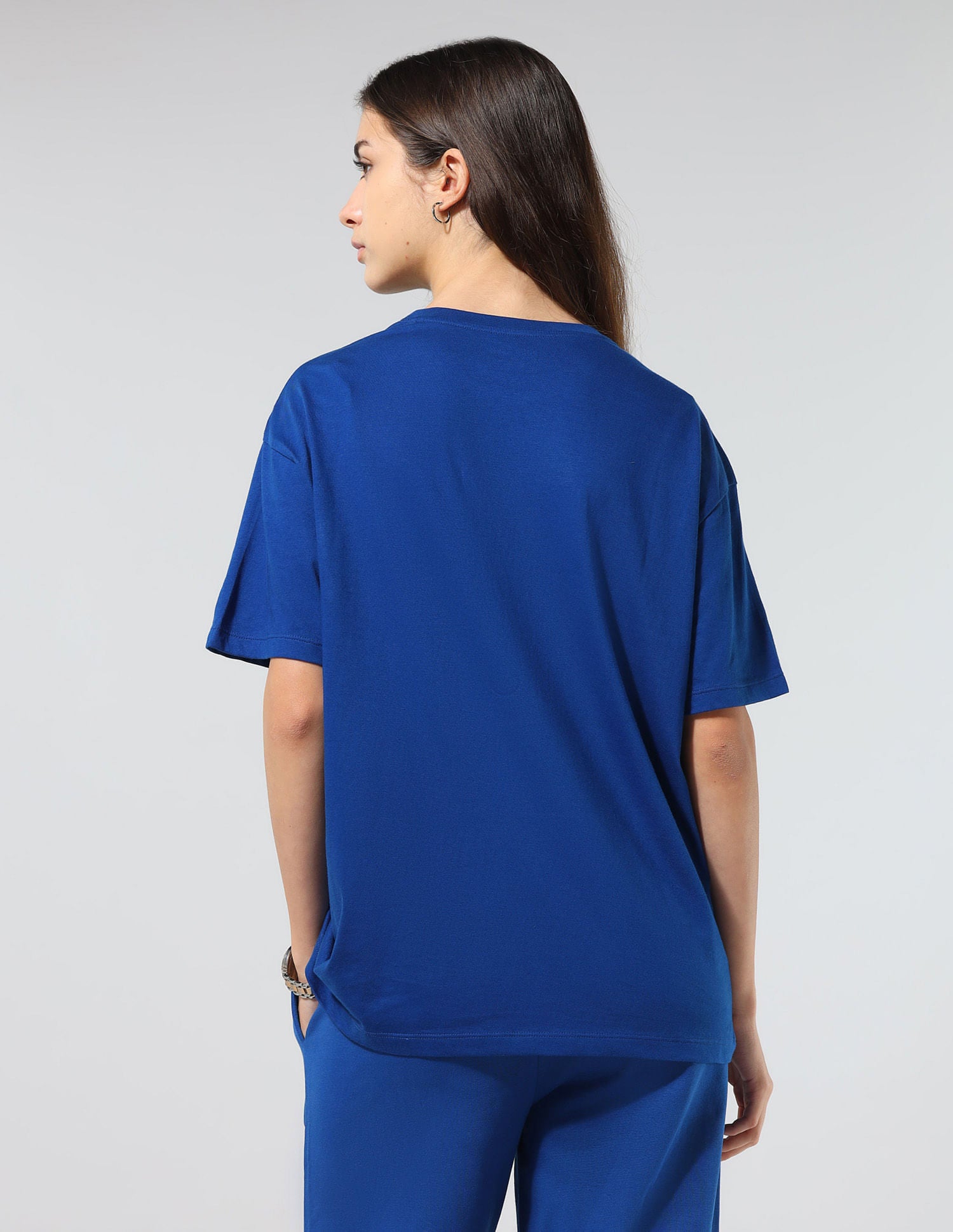 Boyfriend Fit Brand Printed Lounge T-Shirt Bright Blue - U.S. POLO ASSN. | Large