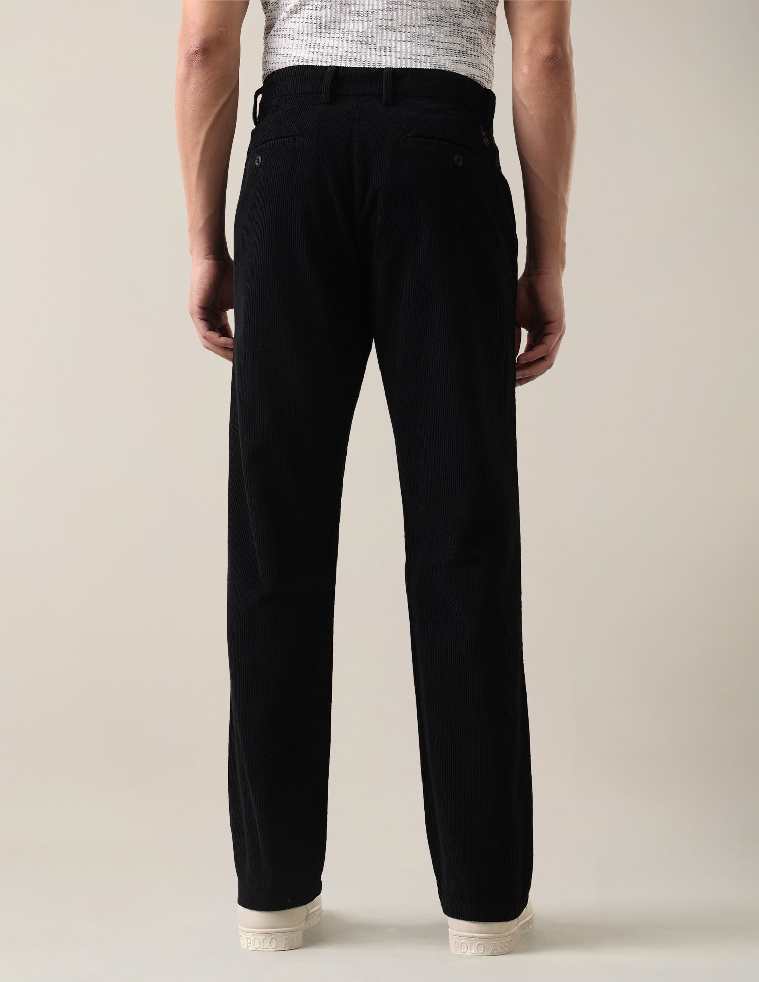 Corduroy	Riley Straight Fit Trousers Black - U.S. Polo Assn. India | Large