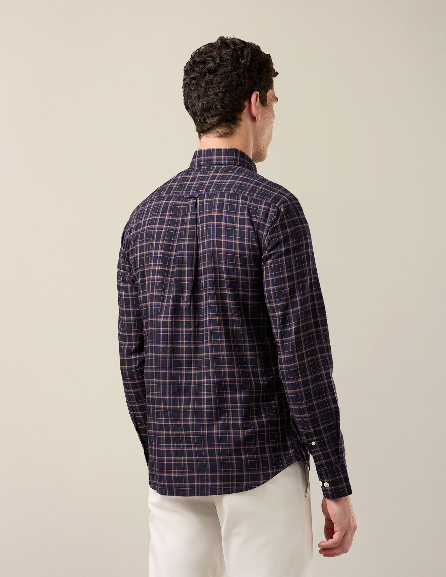 Grid Tattersall Checked Button Down Shirt Dark Purple - U.S. Polo Assn. India | Large