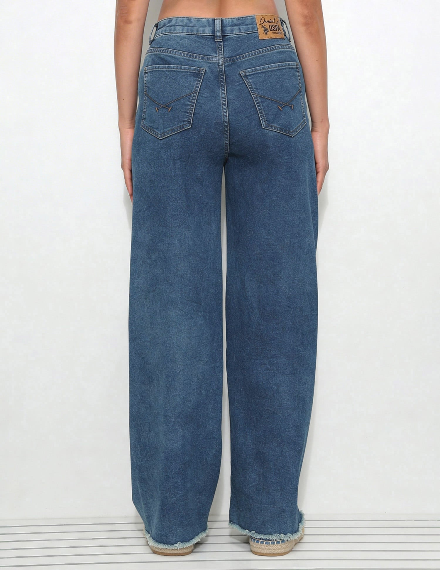 High Rise Baggy Fit Jeans Blue - U.S. Polo Assn. India | Large