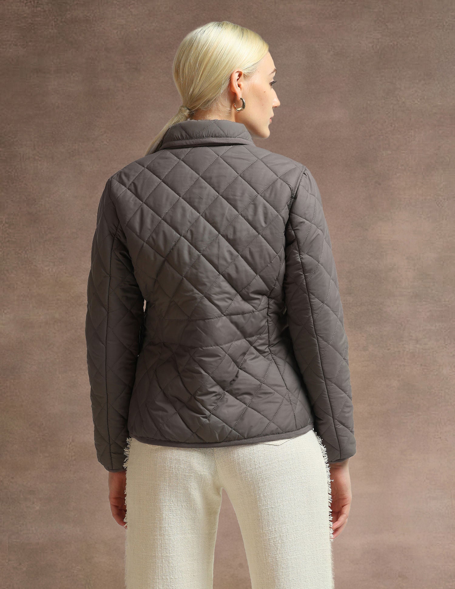 Spread Collar Puffer Jacket Grey - U.S. POLO ASSN. | Large