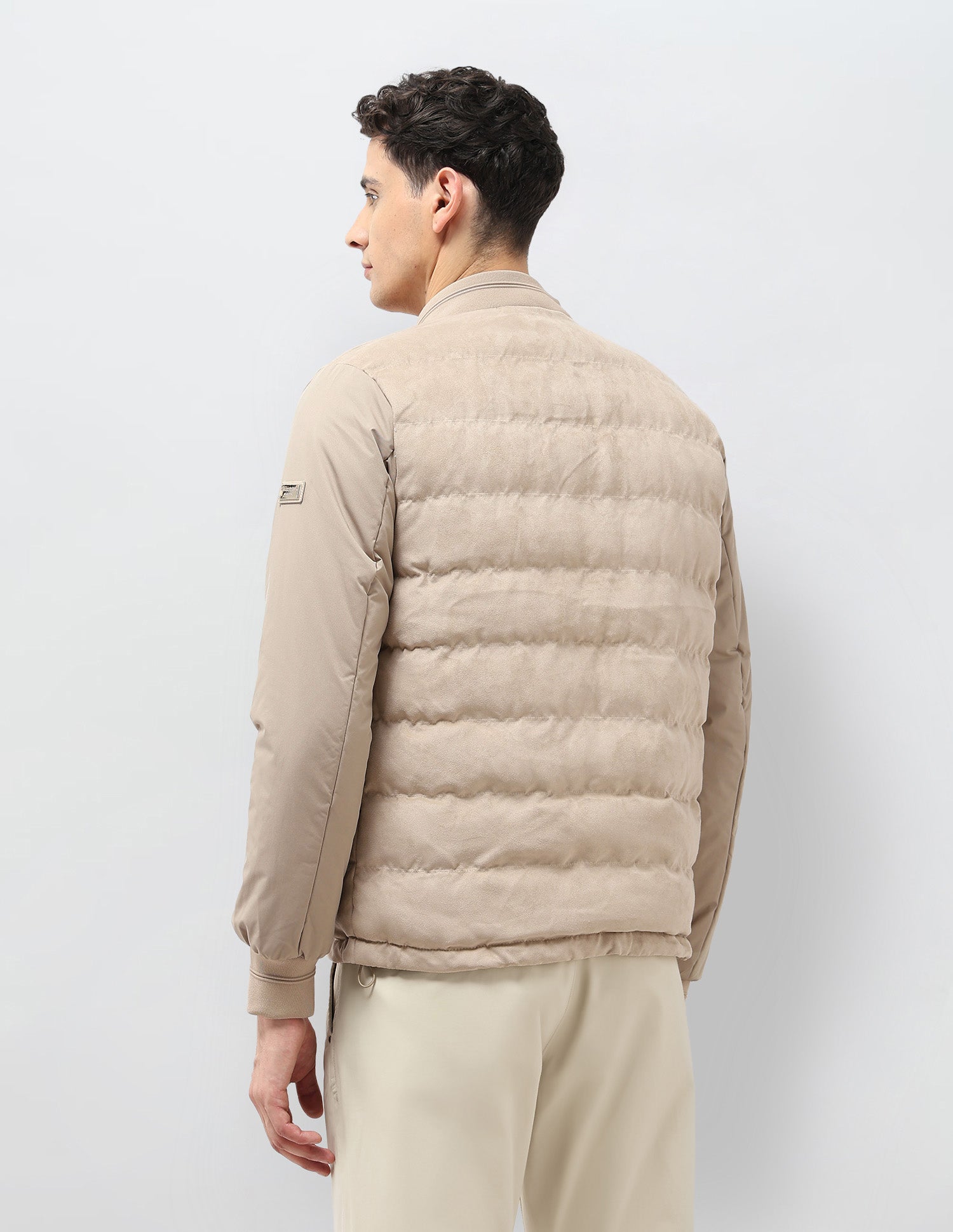 Solid Regular Fit Puffer Jacket Ecru - U.S. POLO ASSN. | Large