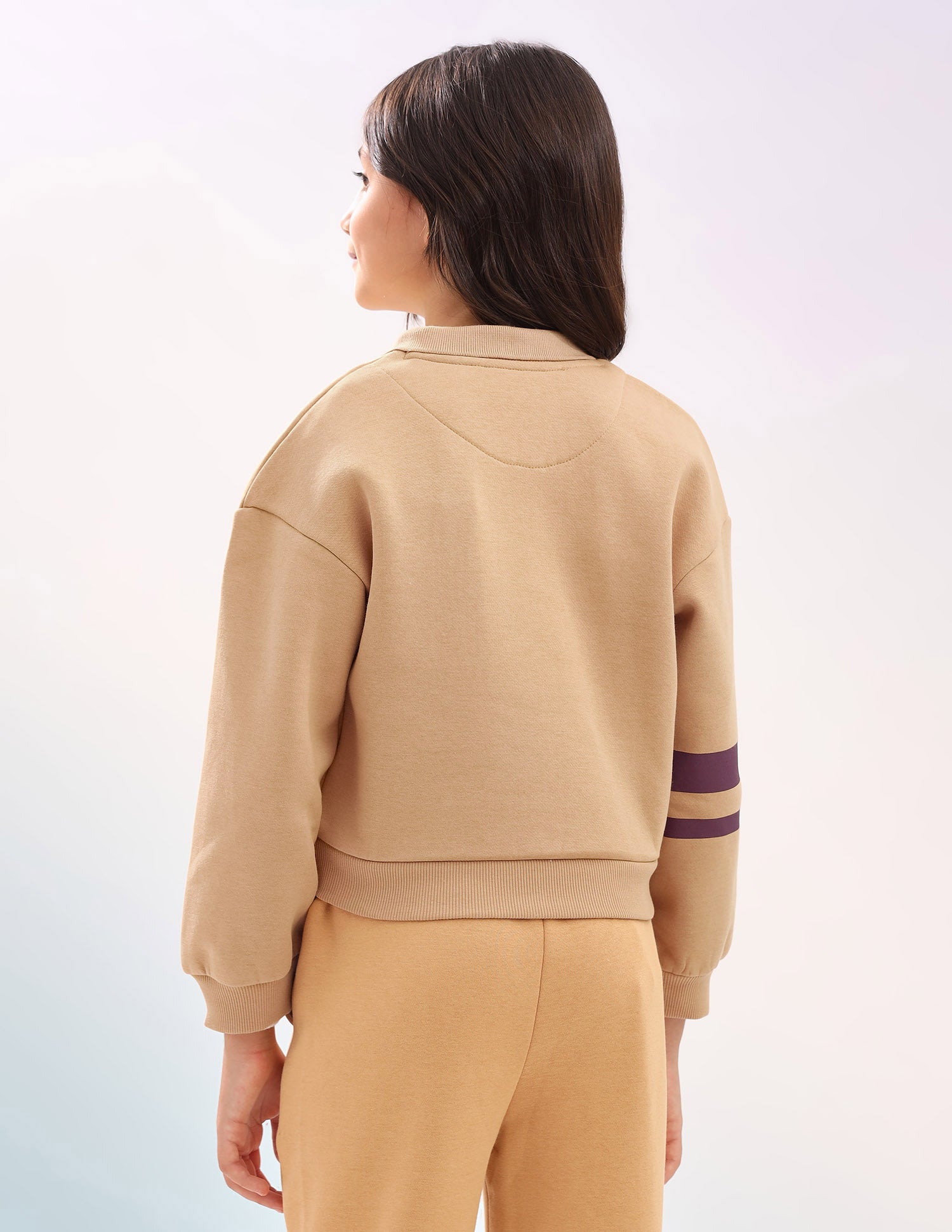 Brand Printed Regular Fit Sweatshirt Light Brown - U.S. POLO ASSN. | Large