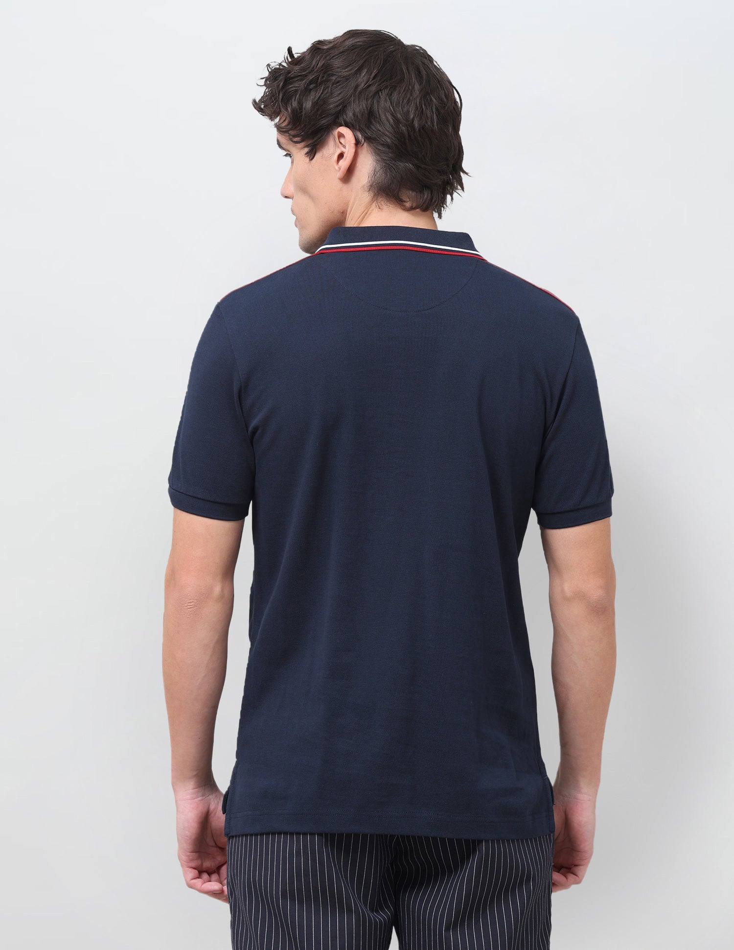 Solid Regular Fit Polo Shirt Navy - U.S. Polo Assn. India | Large