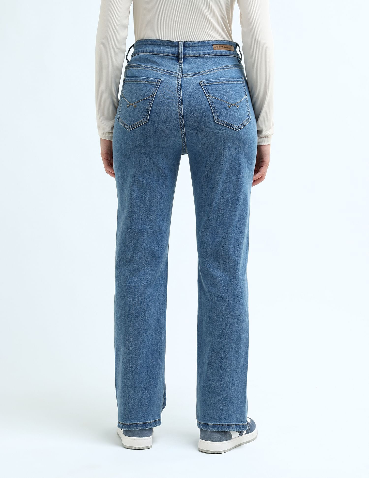 Straight Fit Mid Rise Jeans Blue - U.S. Polo Assn. India | Large