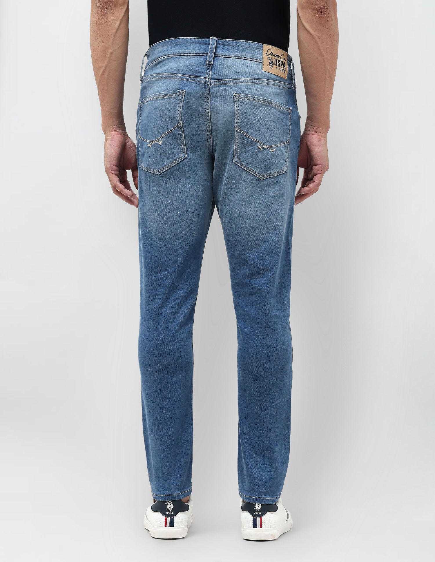 Henry Tapered Fit Blue Jeans Light Blue - U.S. POLO ASSN. | Large