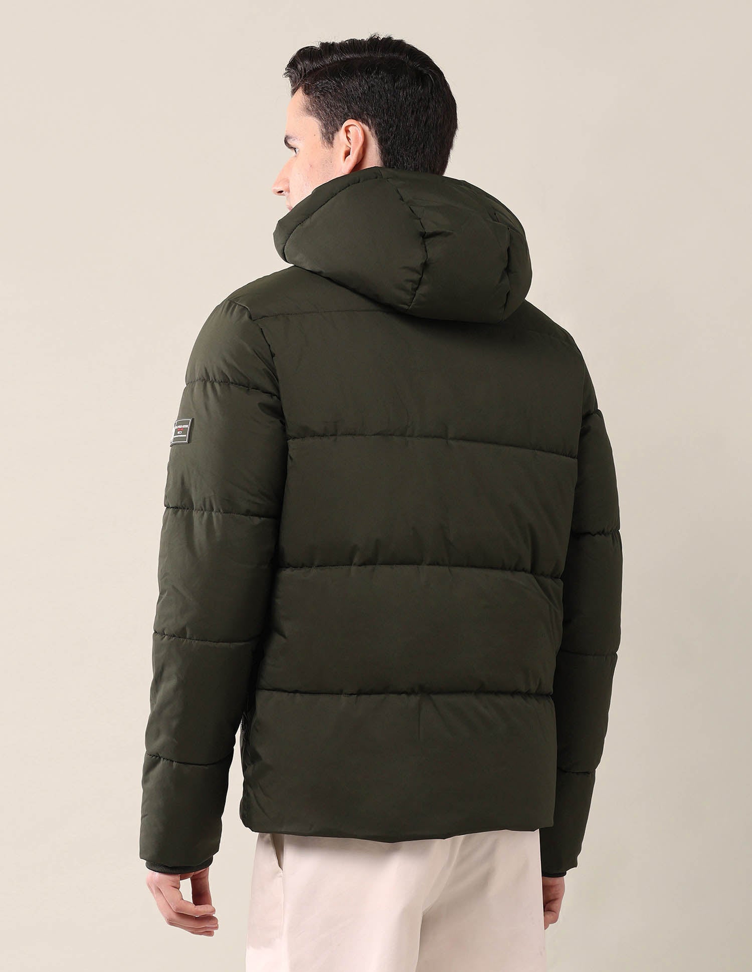 Hooded Regular Fit Puffer Jacket Dark Olive - U.S. POLO ASSN. | Large