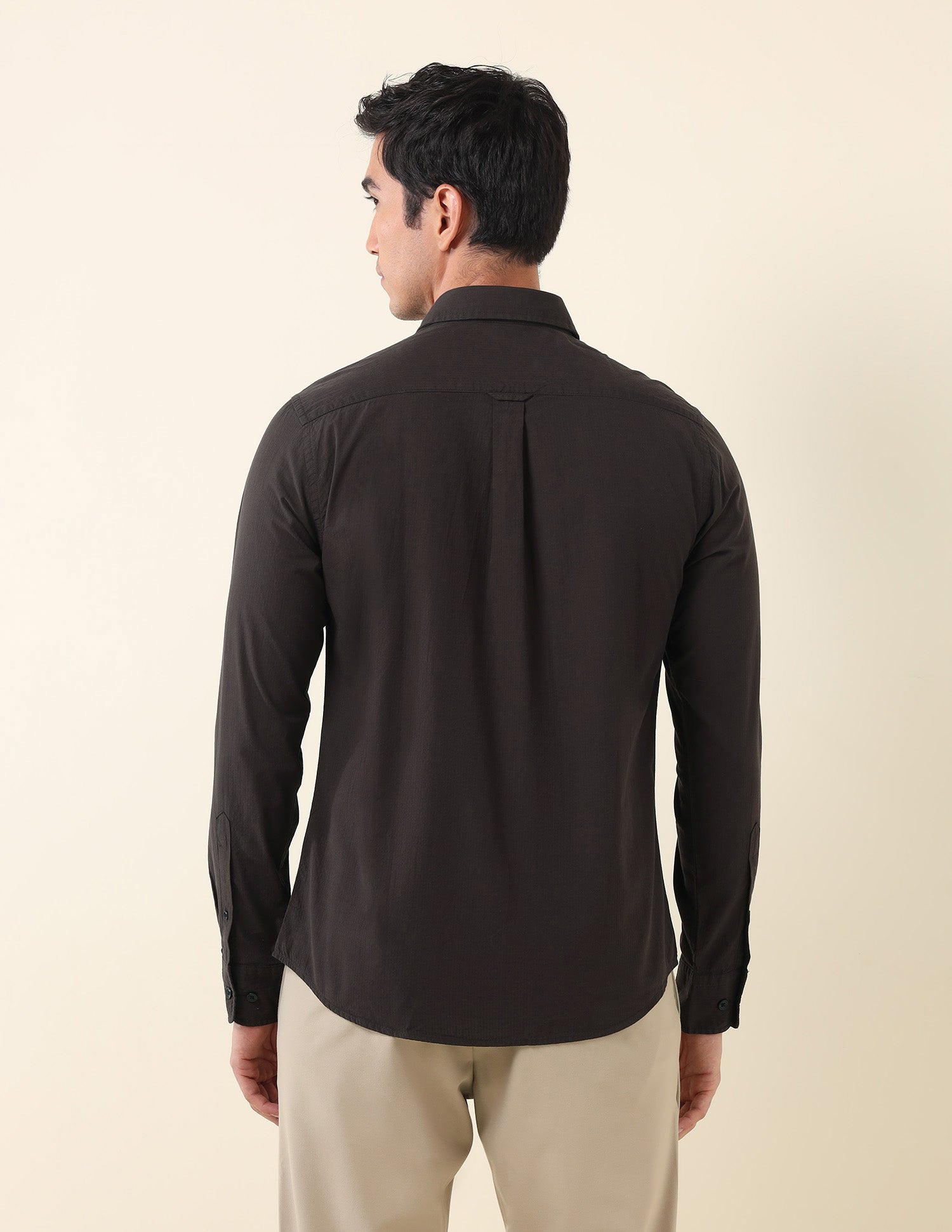 Solid Tailored Fit Shirt Choco - U.S. Polo Assn. India | Large