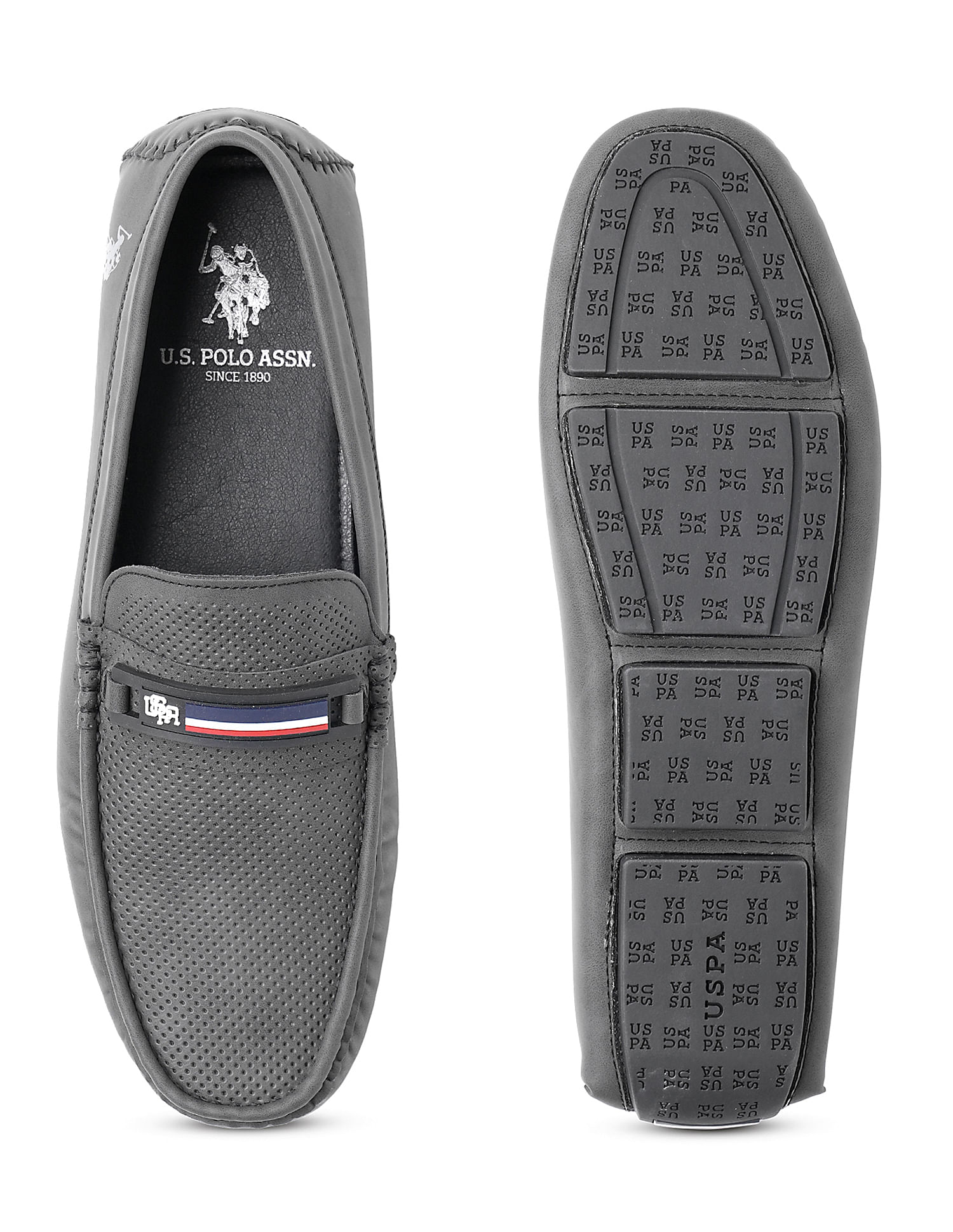 Men Solid Barnes 3.0 Slip On Shoes Black - U.S. Polo Assn. India | Large