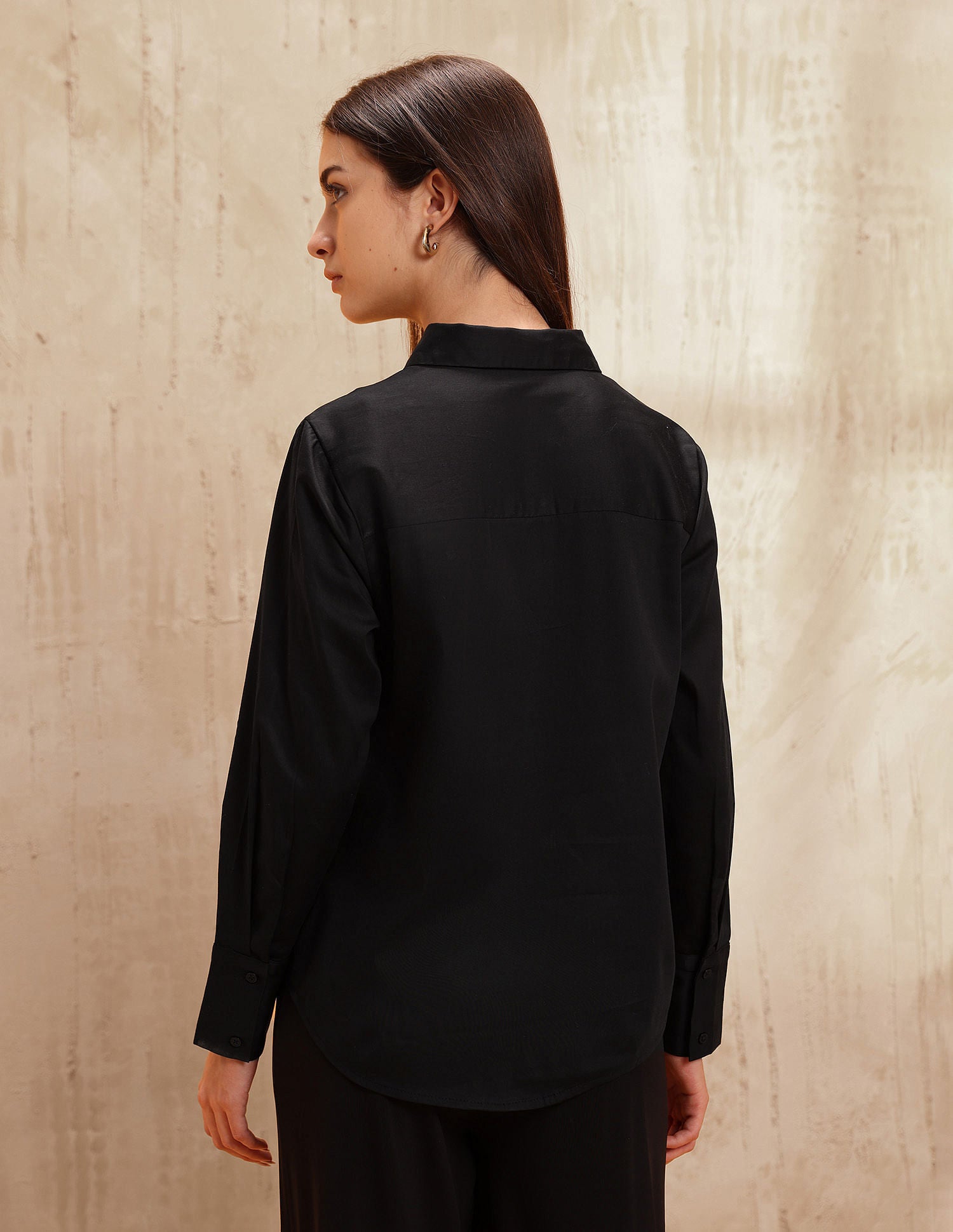 Regular Fit Solid Shirt Black - U.S. POLO ASSN. | Large