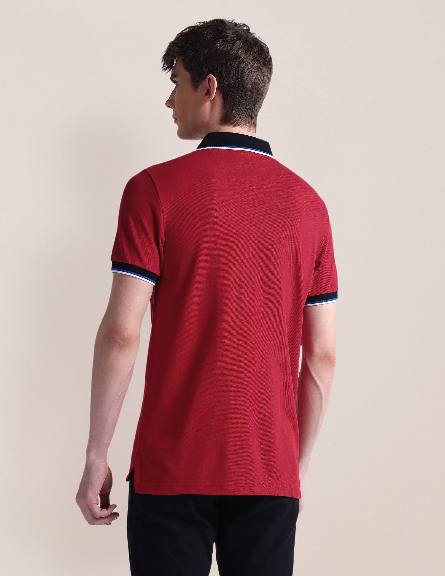 Solid Pure Cotton Polo Shirt Red - U.S. POLO ASSN. | Large