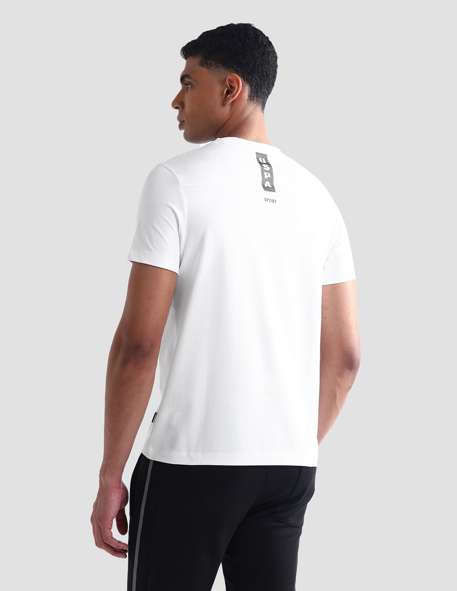 Brand Print Cotton Blend T-Shirt White - U.S. Polo Assn. India | Large