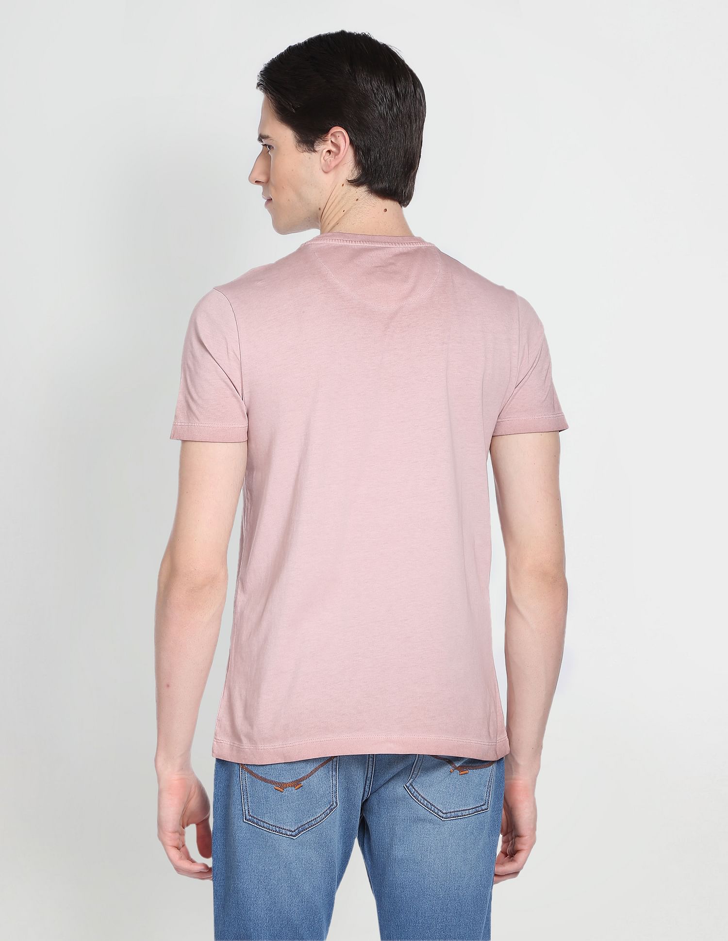 Iconic Brand Print T-Shirt Dusty Pink - U.S. Polo Assn. India | Large