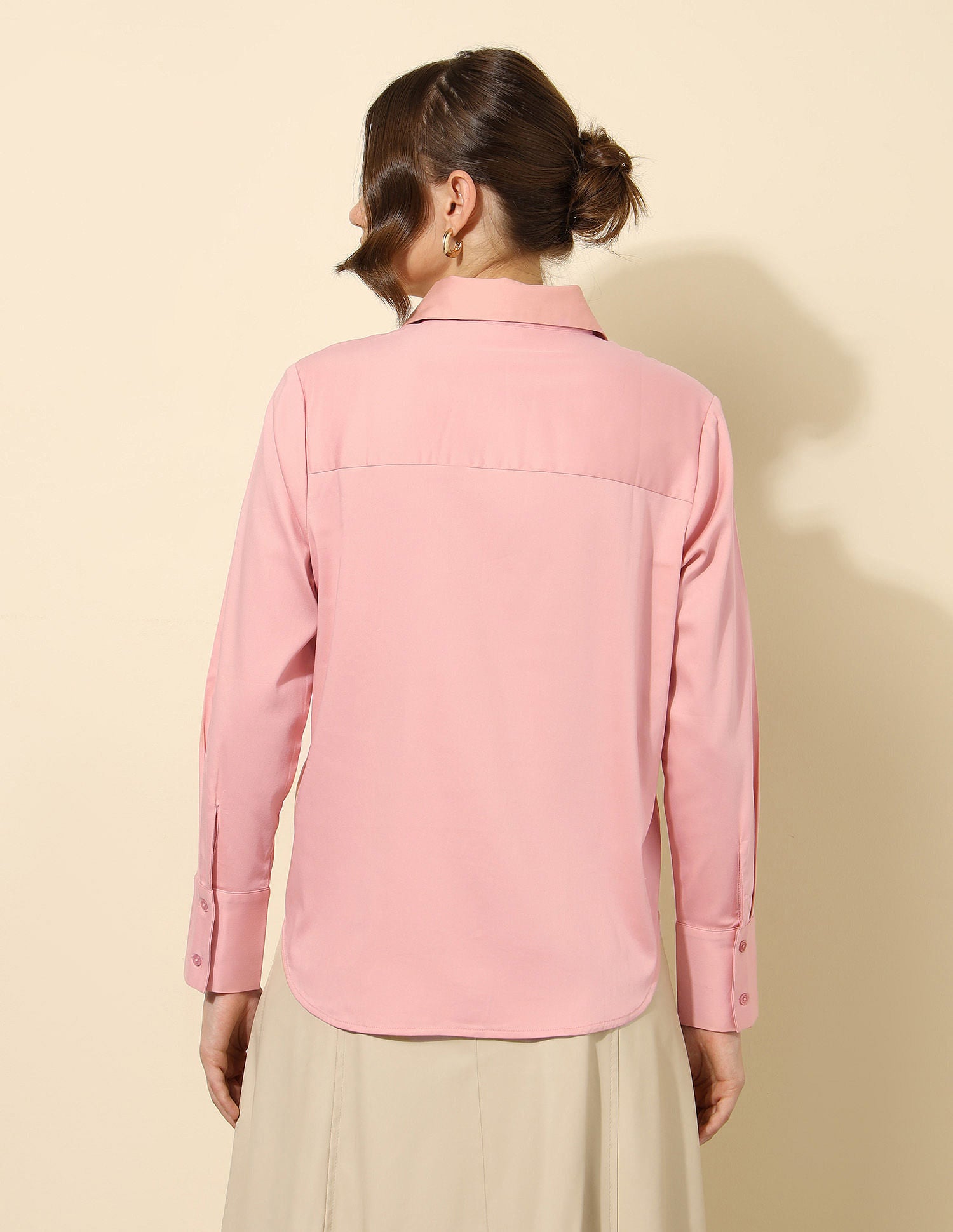 Satin Regular Fit Shirt Light Pink - U.S. POLO ASSN. | Large