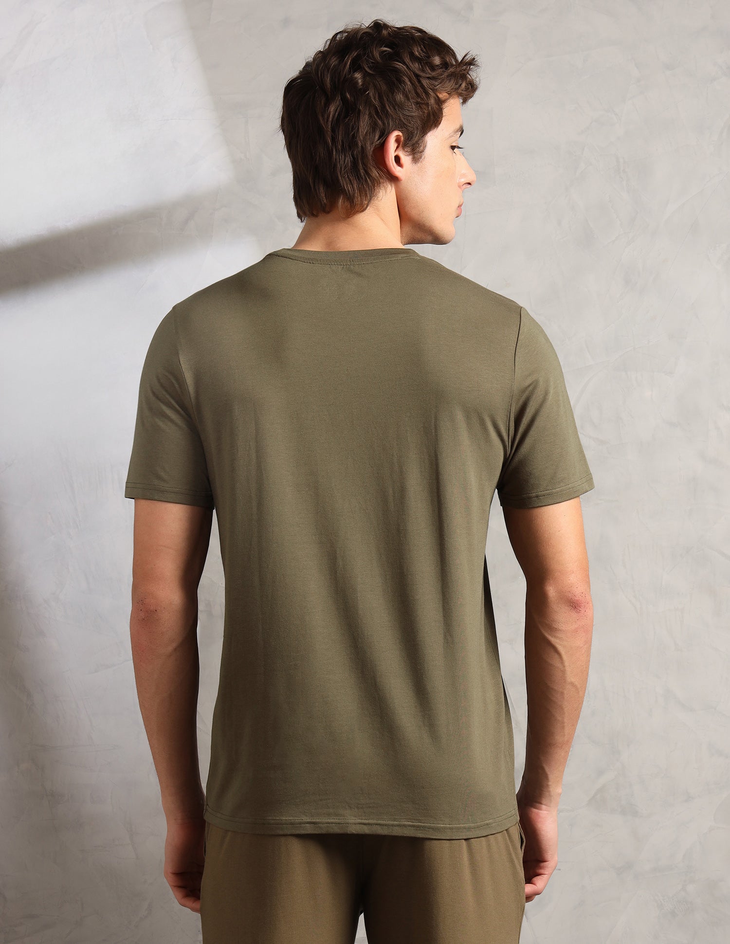 Comfort Relaxed Fit Breathable PE005-PL Lounge T-Shirt - Pack Of 1 Ivy Green - U.S. Polo Assn. India | Large
