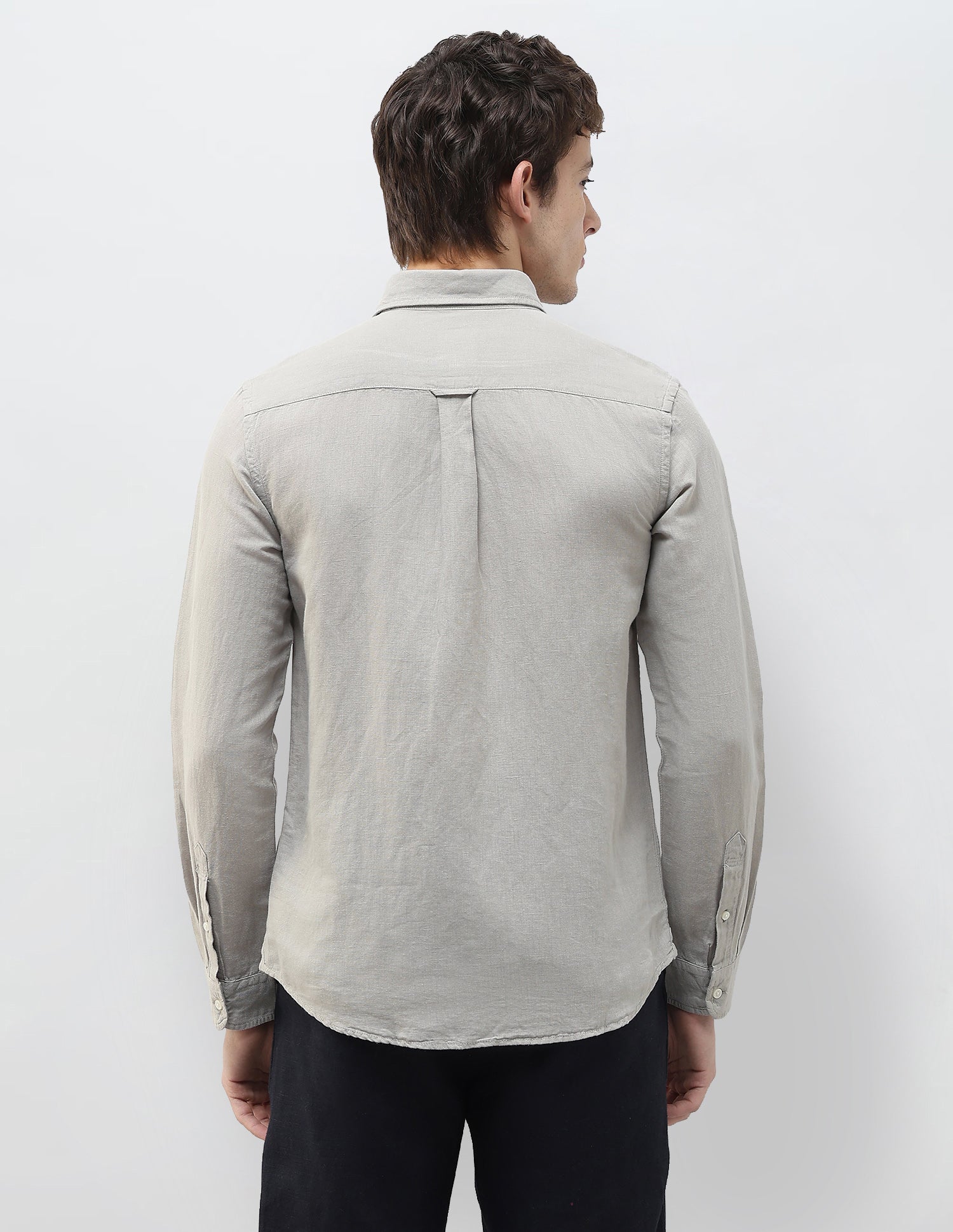 Solid Regular Fit Shirt Grey - U.S. Polo Assn. India | Large