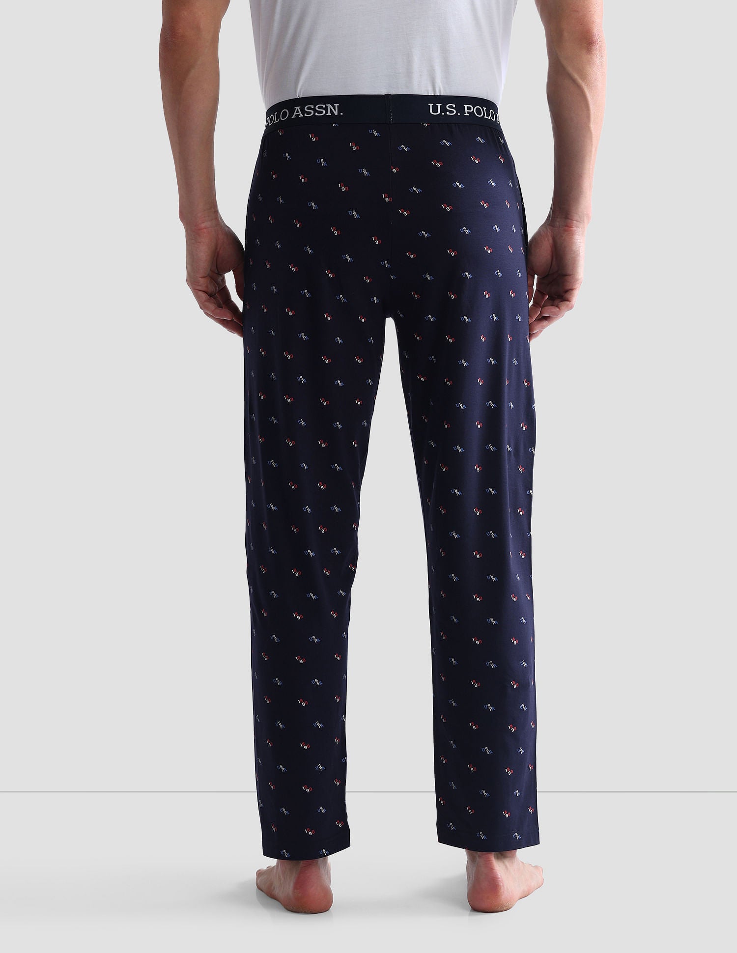 All Over Print OELP3 Lounge Pants - Pack Of 1 Navy - U.S. POLO ASSN. | Large