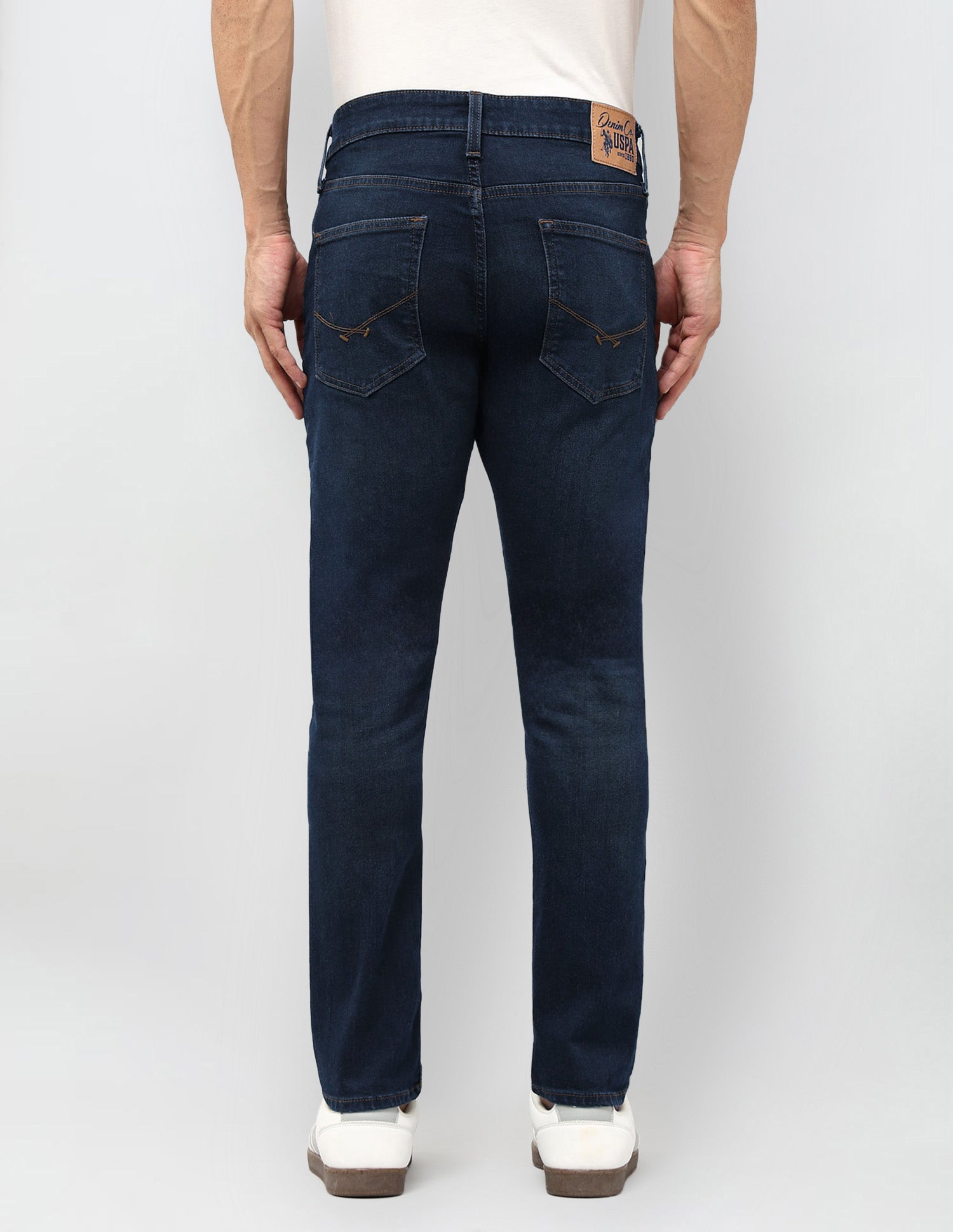 Henry Tapered Fit Blue Jeans Med Blue - U.S. POLO ASSN. | Large