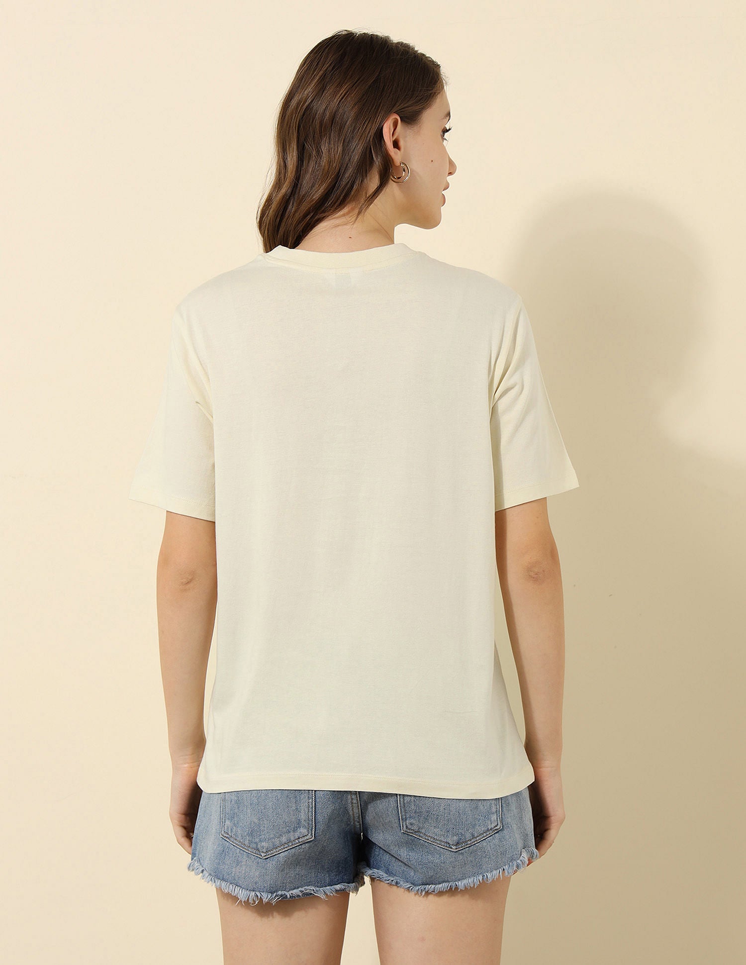 Appliqued Boxy Fit T-Shirt Ecru - U.S. POLO ASSN. | Large