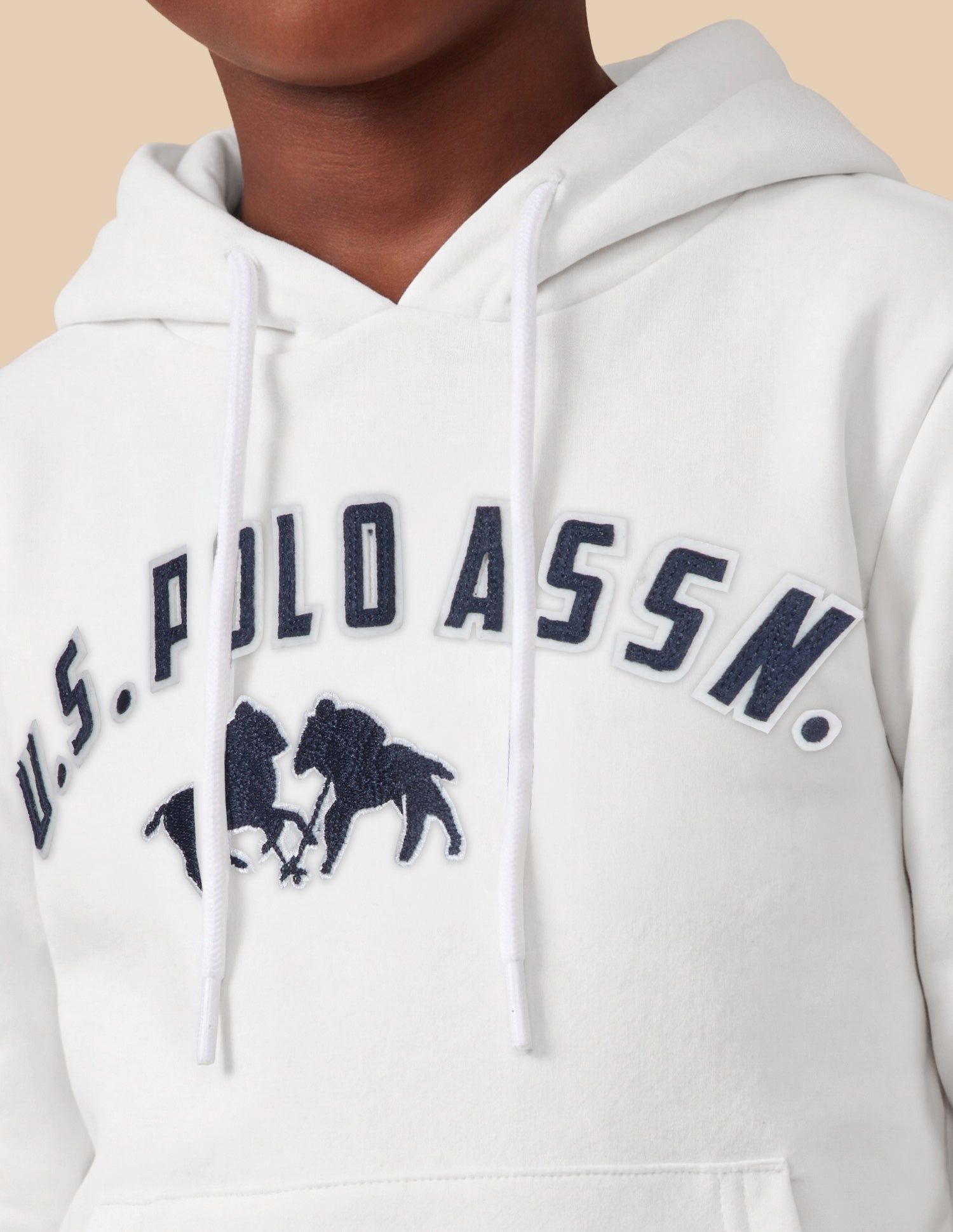 Brand Applique Regular Fit Sweatshirt Off White - U.S. Polo Assn. India | Large