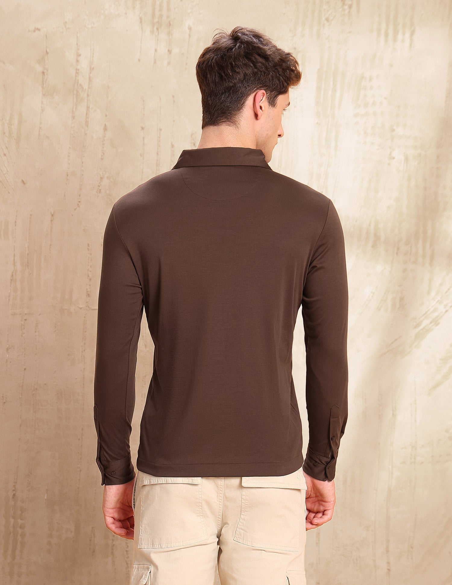 Solid Regular Fit Polo Shirt Dark Brown - U.S. Polo Assn. India | Large