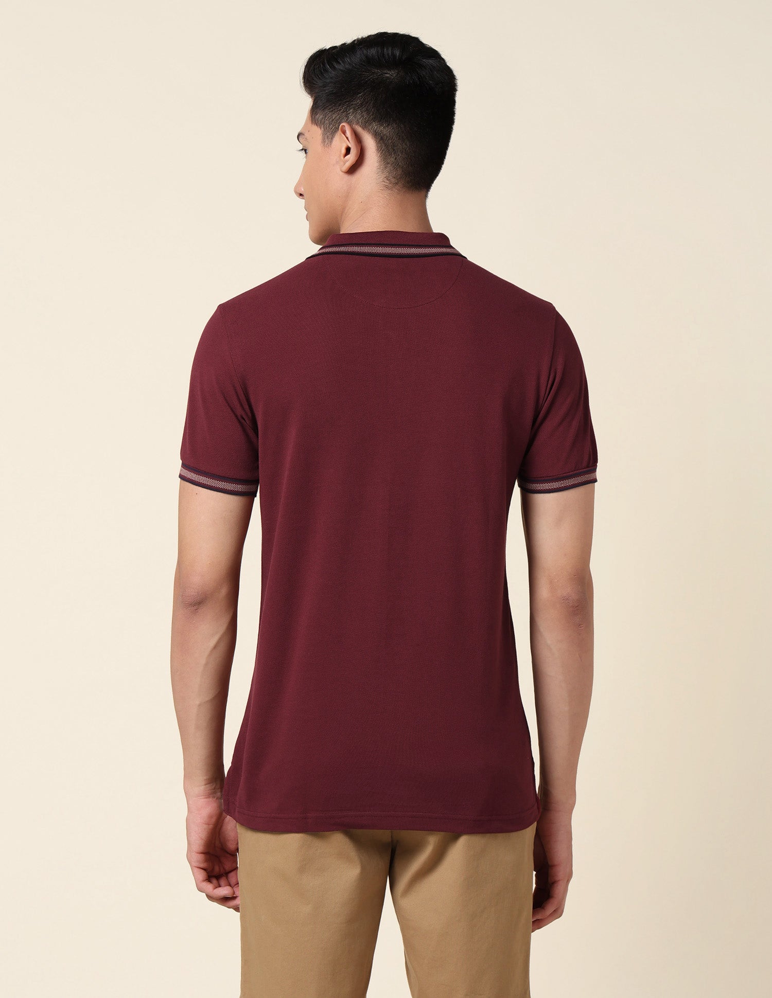 Slim Fit Pure Cotton Polo Shirt Maroon - U.S. Polo Assn. India | Large
