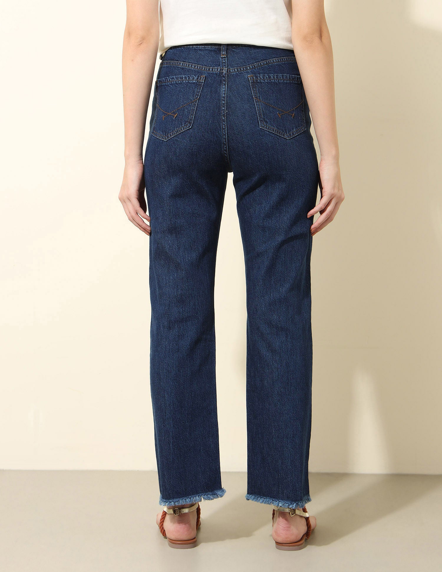 High Rise Straight Fit Jeans Blue - U.S. Polo Assn. India | Large