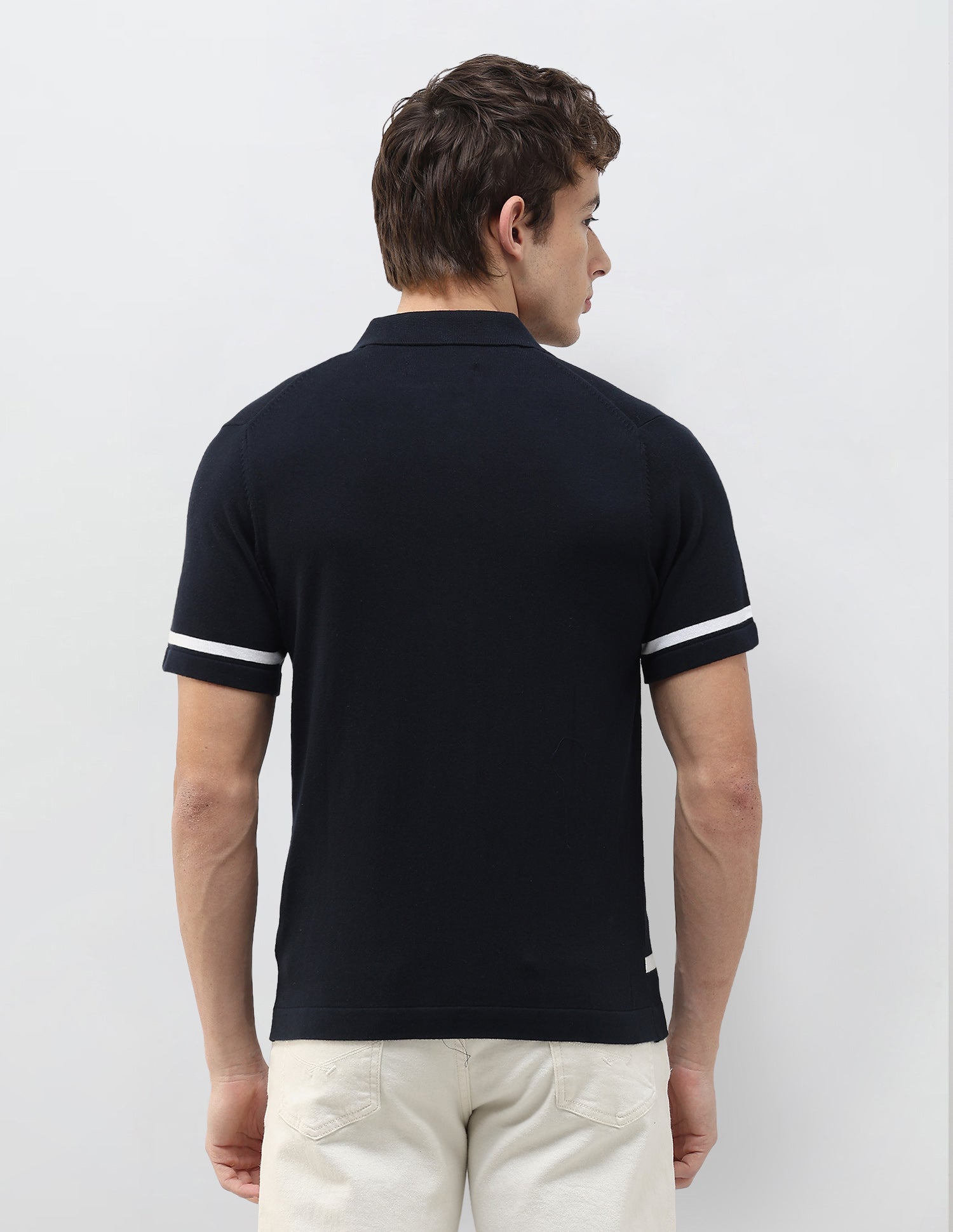 Knitted Slim Fit Shirt Navy - U.S. Polo Assn. India | Large