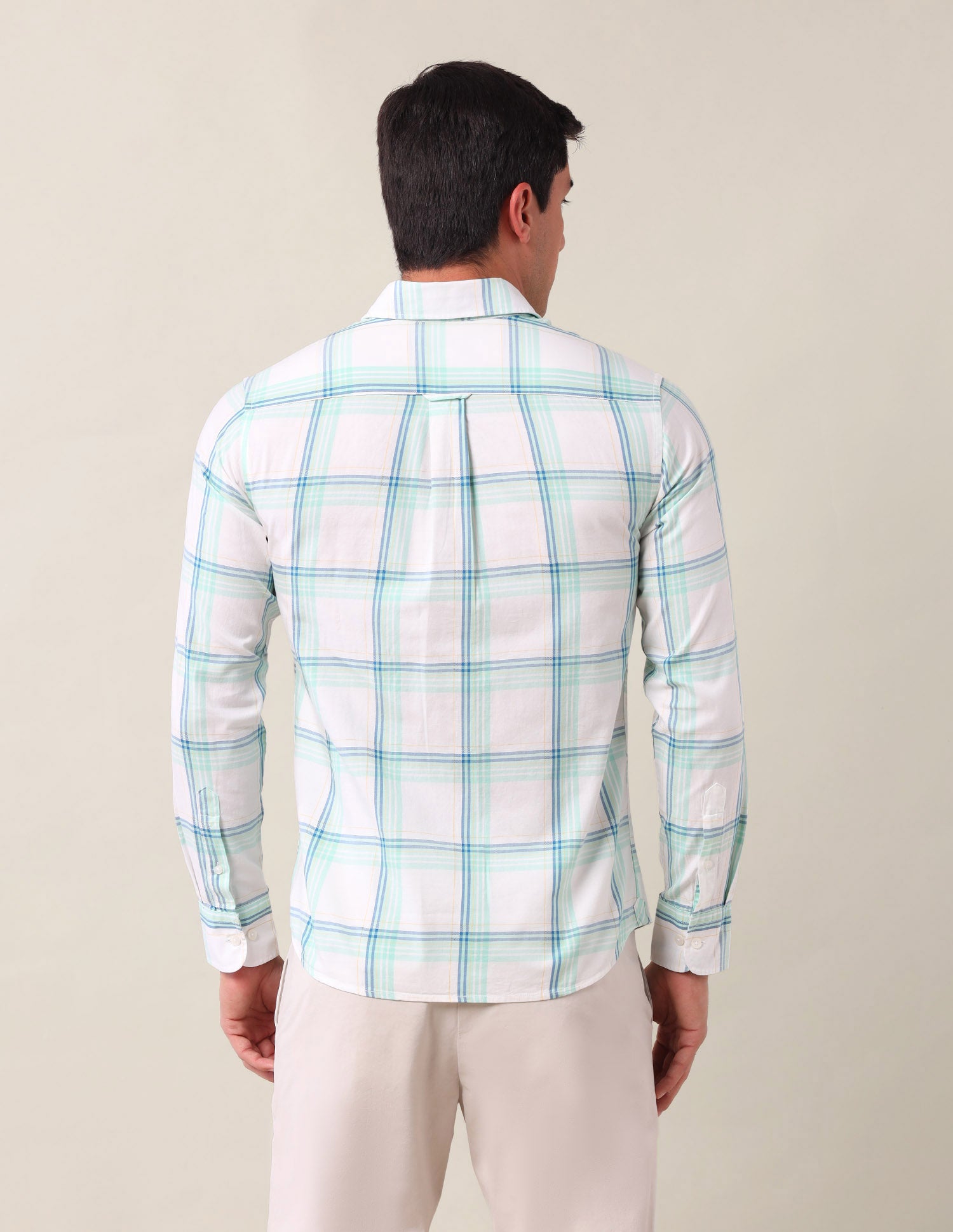 Dupplin Checked Tailored Fit Shirt Green - U.S. POLO ASSN. | Large