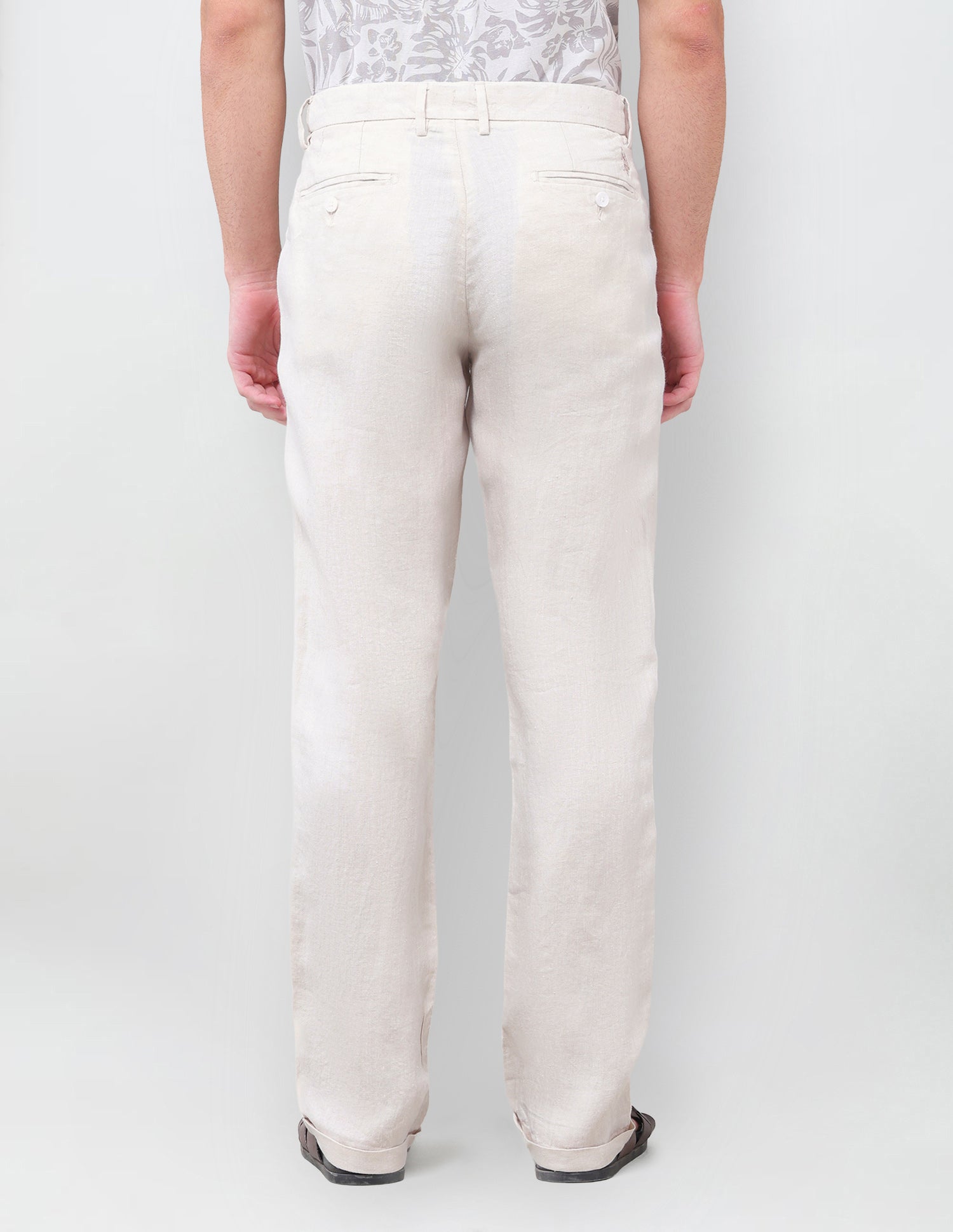 Satin Riley Straight Fit Trousers Stone - U.S. Polo Assn. India | Large