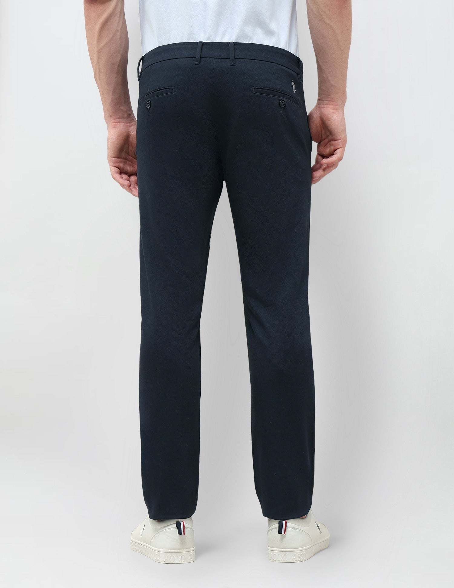 Slim Fit Dobby Trousers Navy - U.S. Polo Assn. India | Large