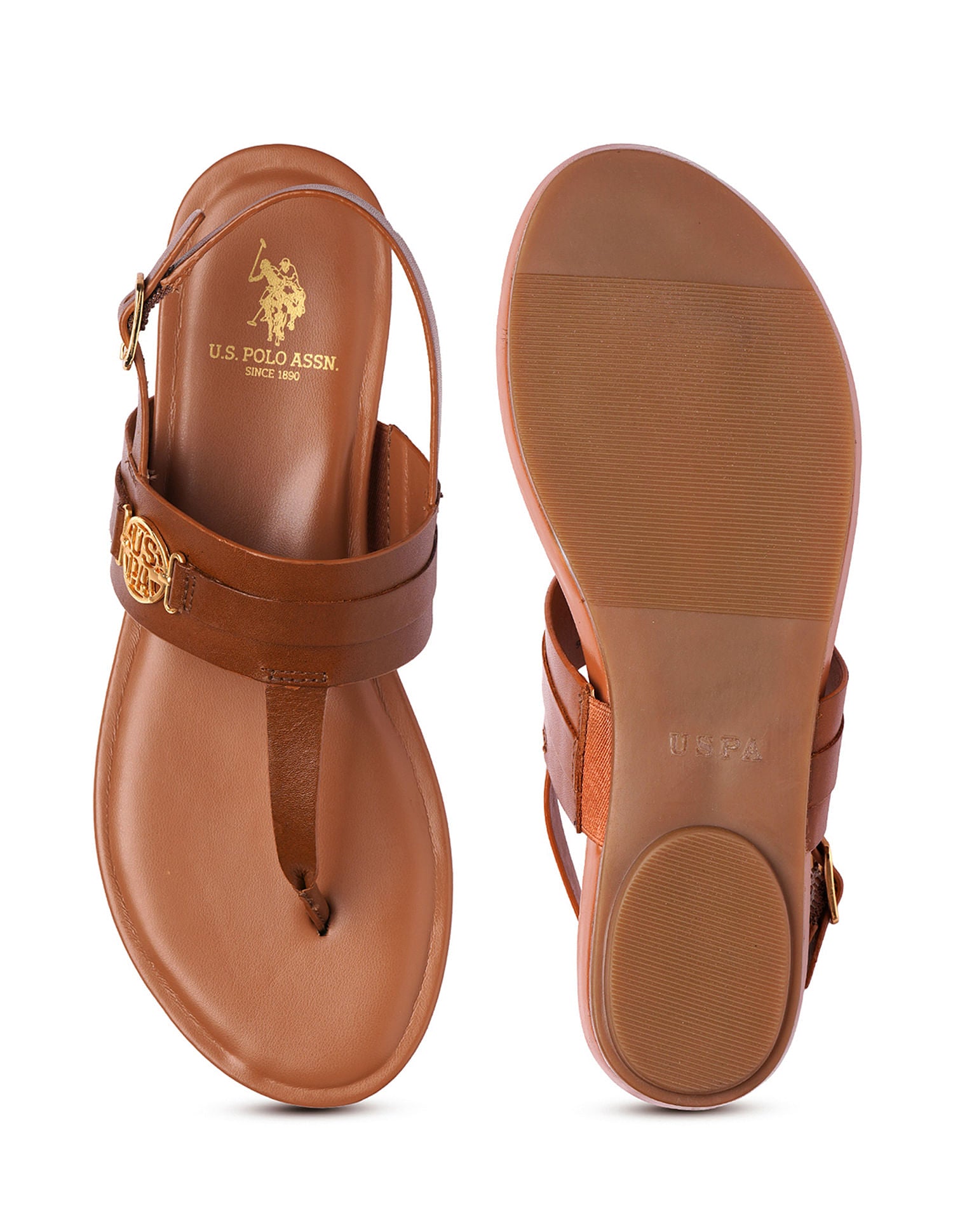 Women Ivy Solid Flats Tan - U.S. POLO ASSN. | Large