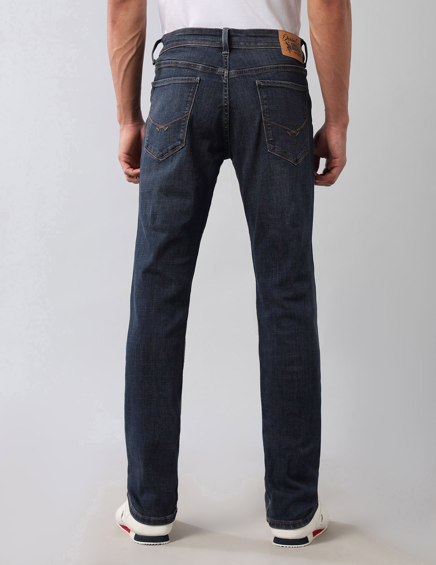 Brandon Slim Tapered Fit Blue Ultra Soft Jeans Blue - U.S. Polo Assn. India | Large