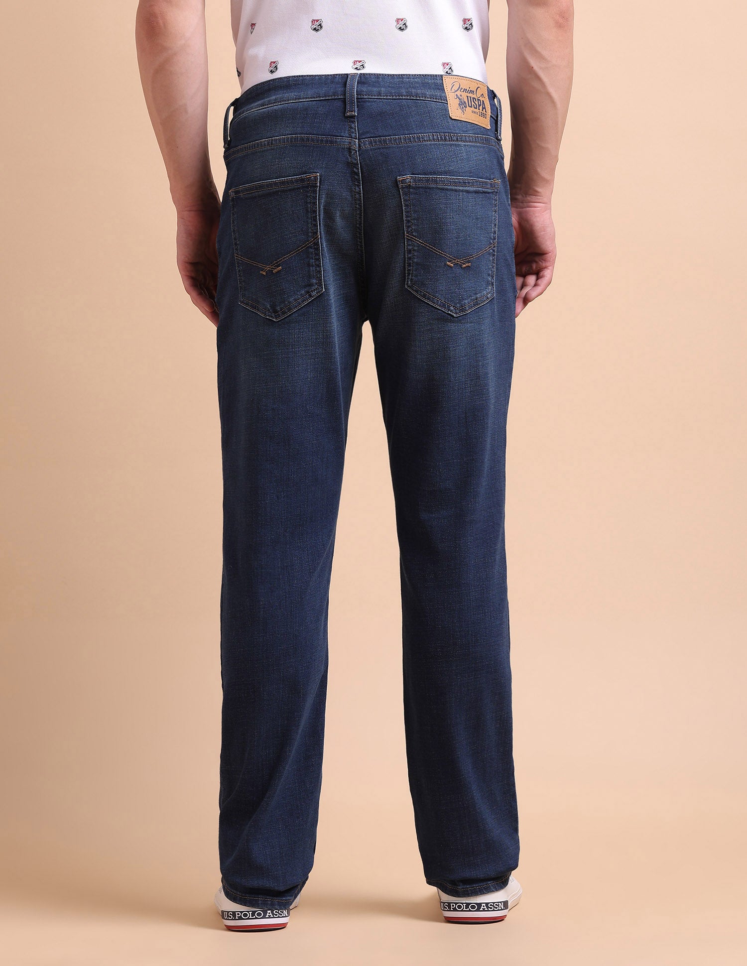 Harold Slim Straight Fit Blue Jeans Blue - U.S. POLO ASSN. | Large