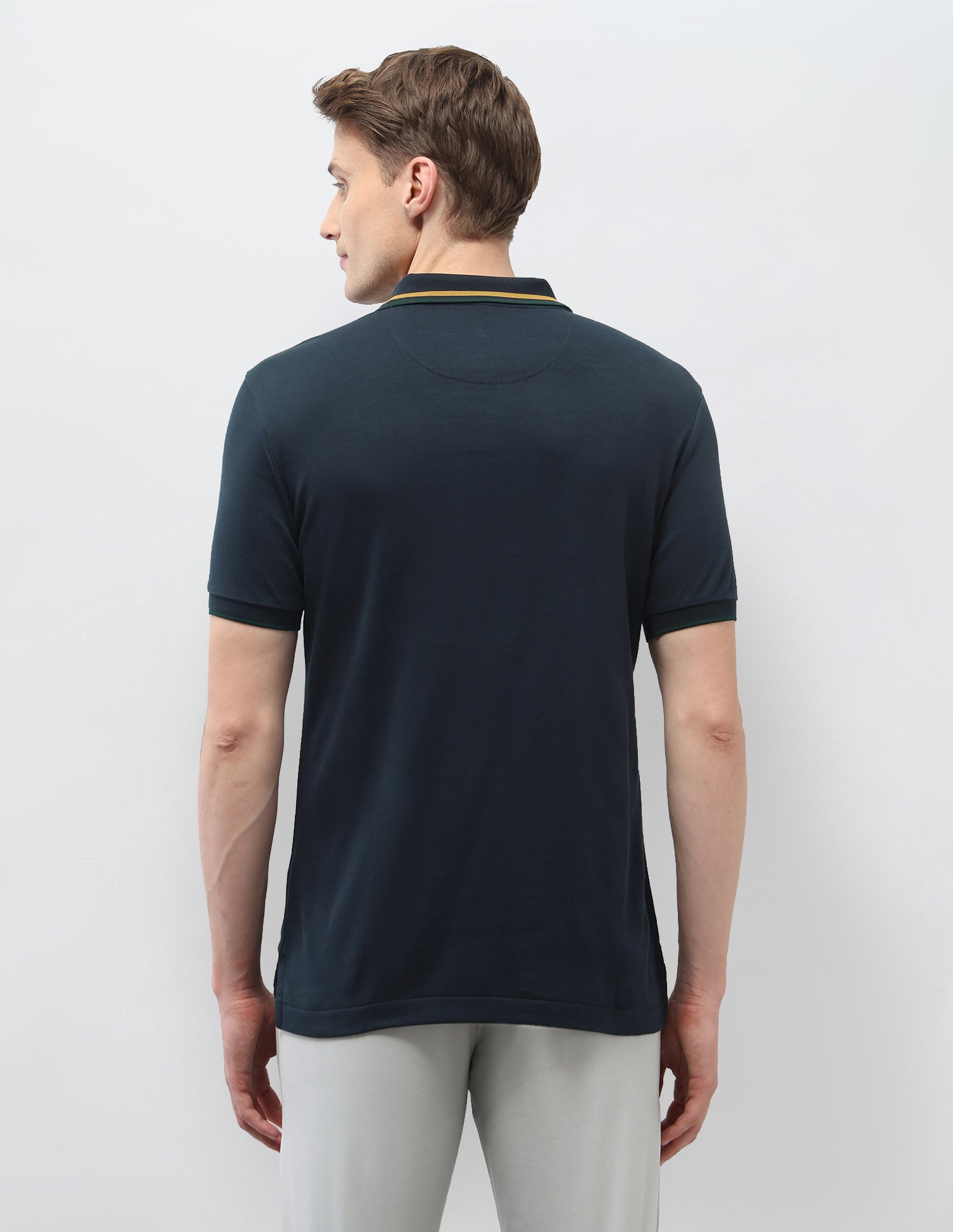 Solid Slim Fit Polo Shirt Navy - U.S. Polo Assn. India | Large