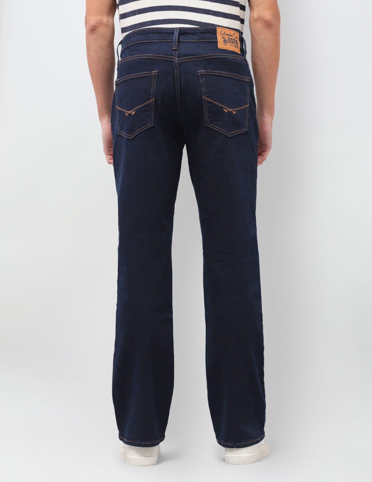 Solid Connor Boot Cut Jeans Blue - U.S. Polo Assn. India | Large