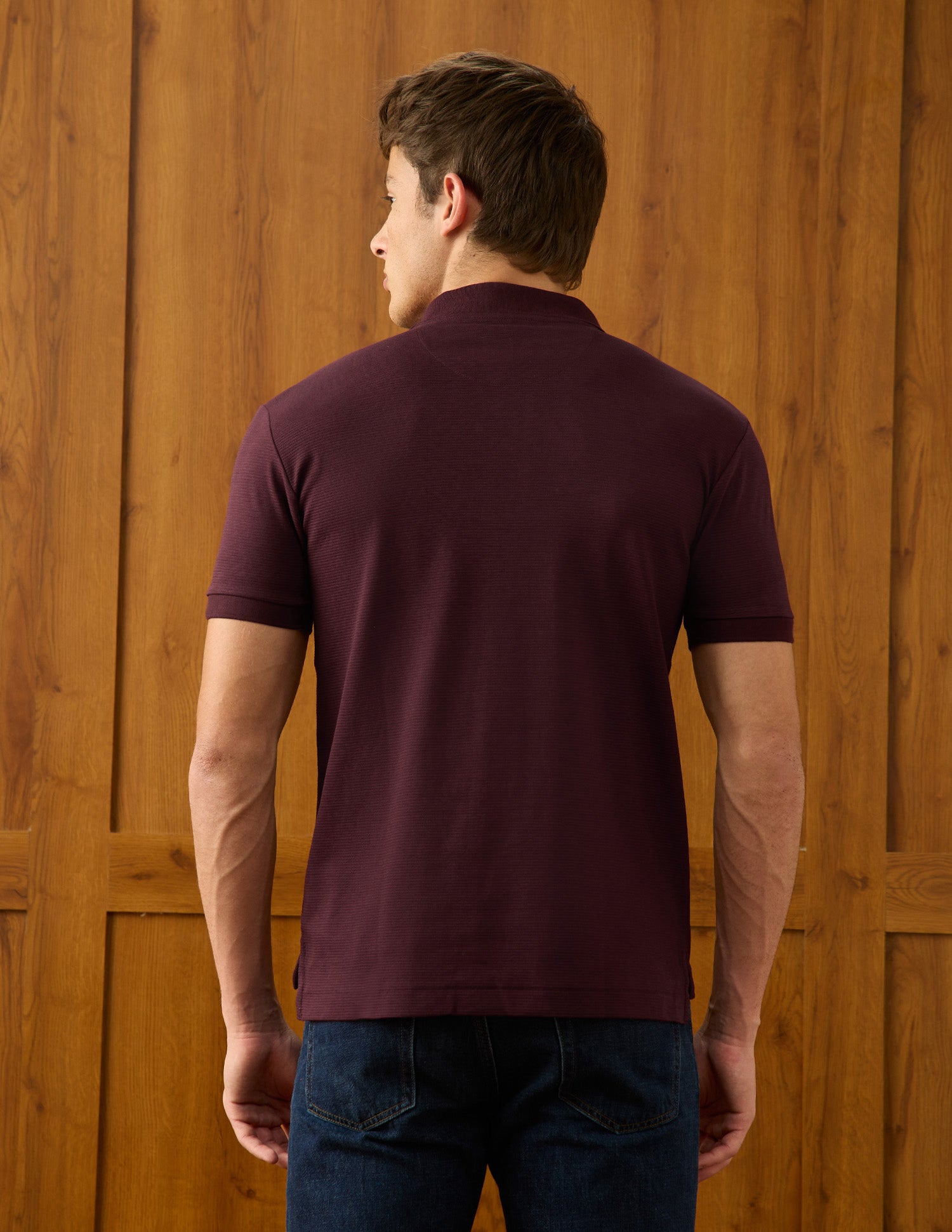 Solid Slim Fit Polo Shirt Wine - U.S. Polo Assn. India | Large