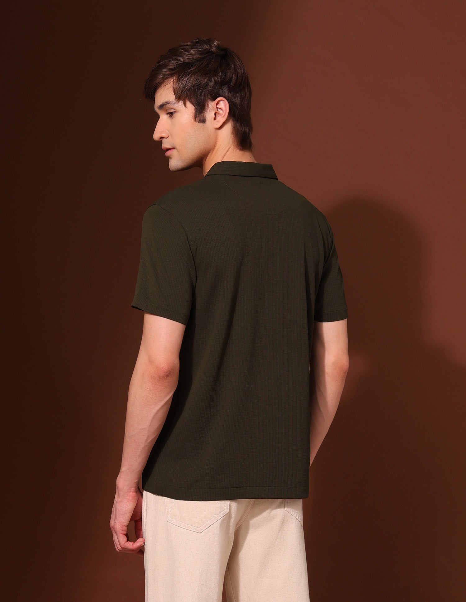 Textured Classic Polo Shirt Olive - U.S. Polo Assn. India | Large