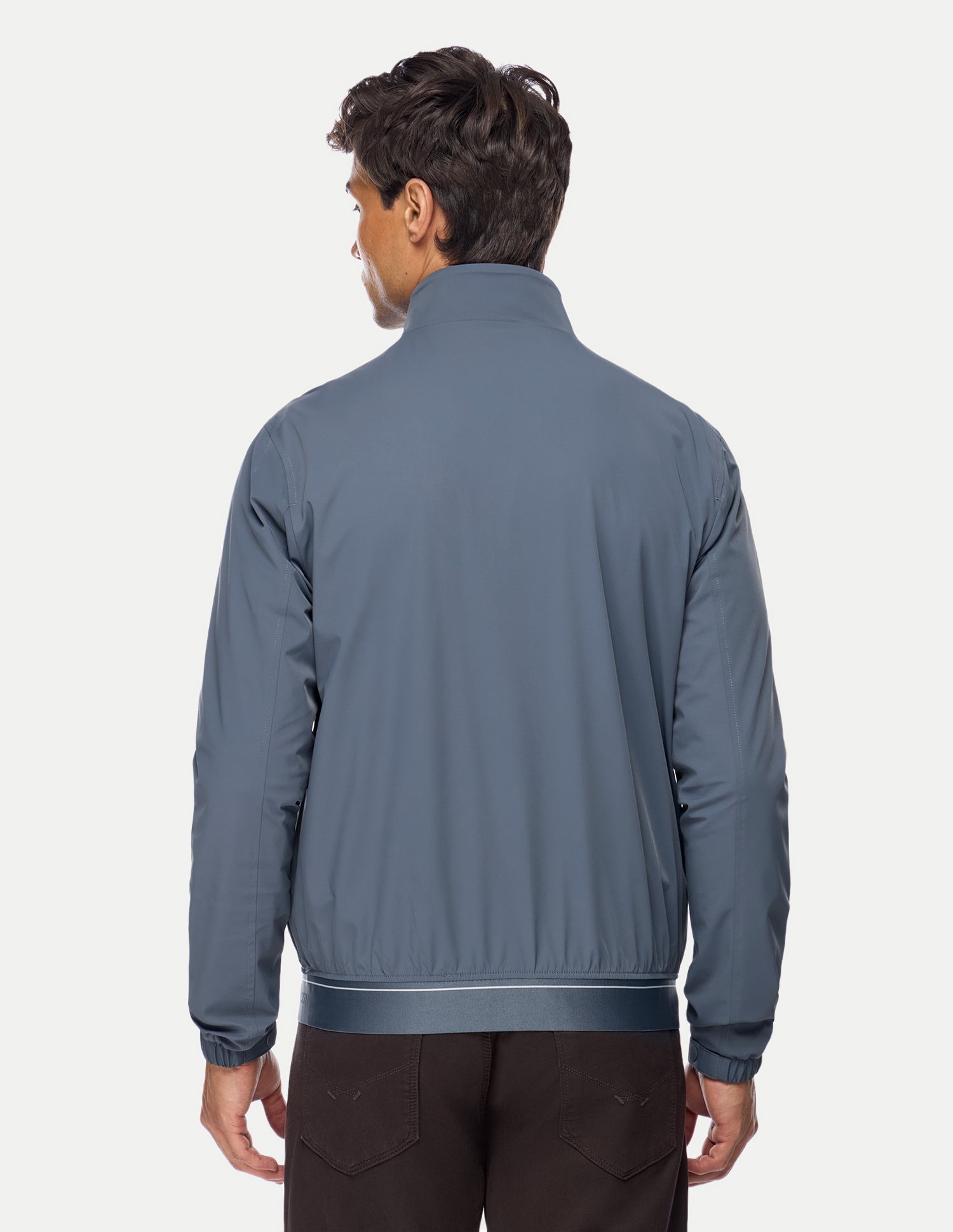 Solid Regular Fit Bomber Jacket Blue - U.S. Polo Assn. India | Large