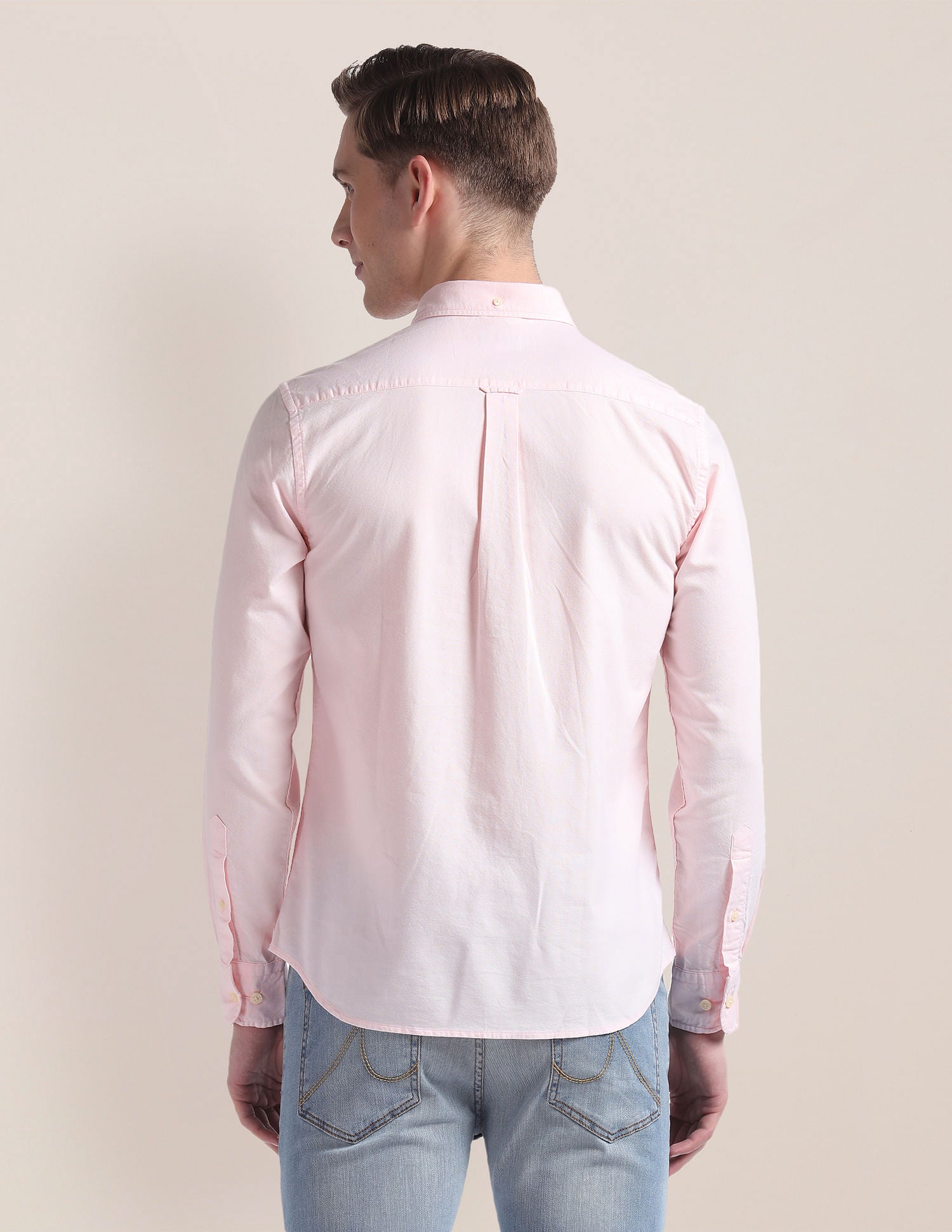 Solid Dobby Shirt Pink - U.S. POLO ASSN. | Large