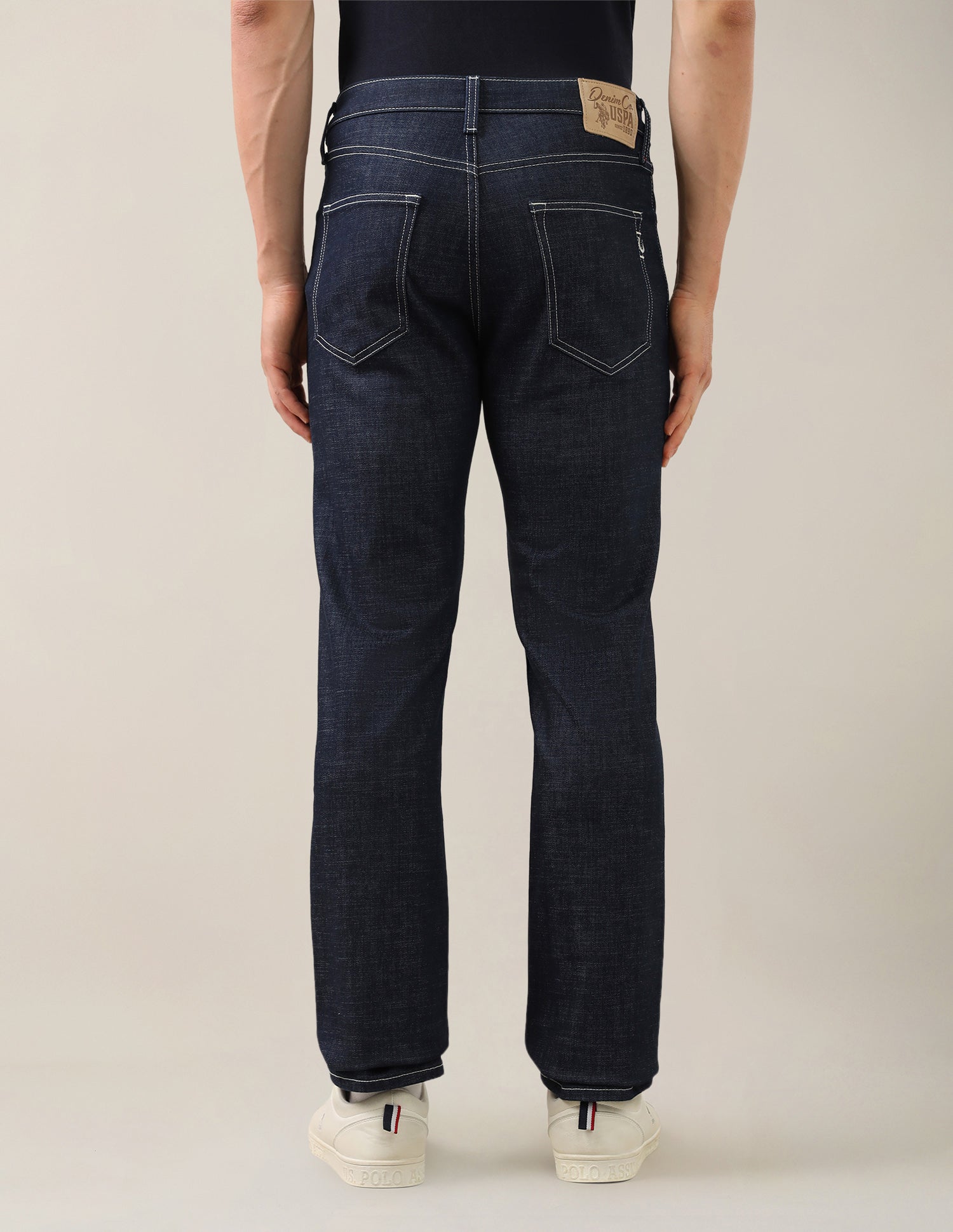 Harold Slim Straight Fit Blue Jeans Dark Blue - U.S. Polo Assn. India | Large