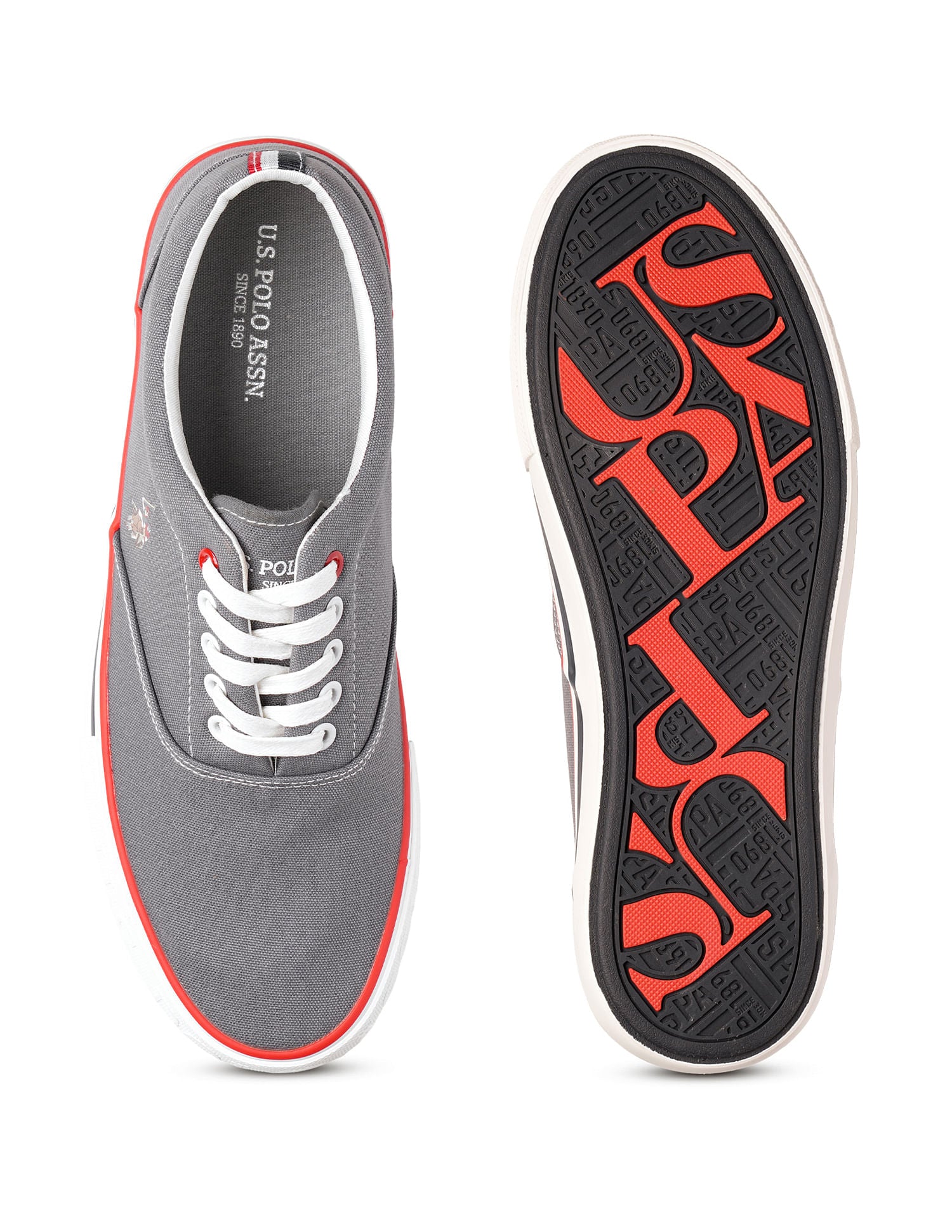 Men Clyde Solid Sneakers Grey - U.S. POLO ASSN. | Large