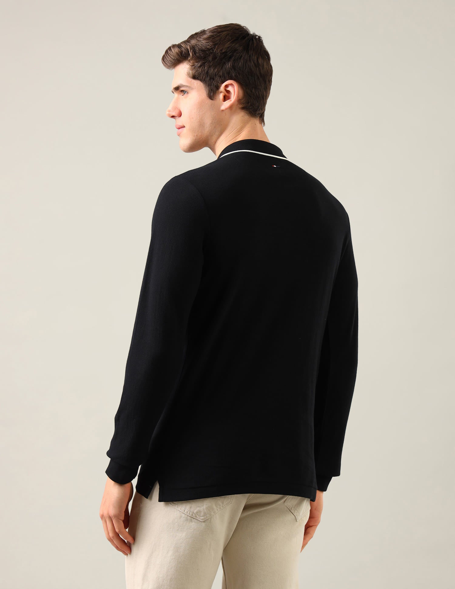 Vertical Striped Slim Fit Polo Shirt Black - U.S. Polo Assn. India | Large