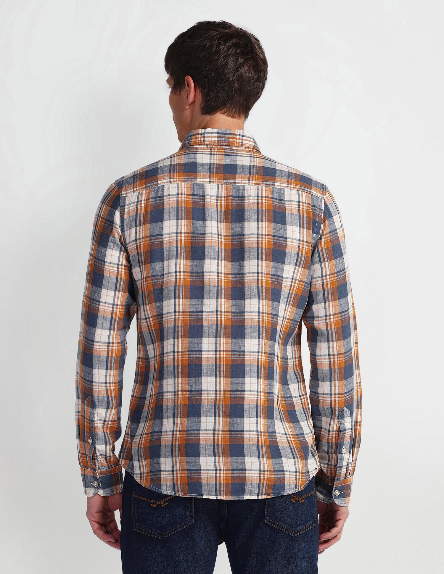 Tartan Check Slim Fit Shirt Rust - U.S. Polo Assn. India | Large