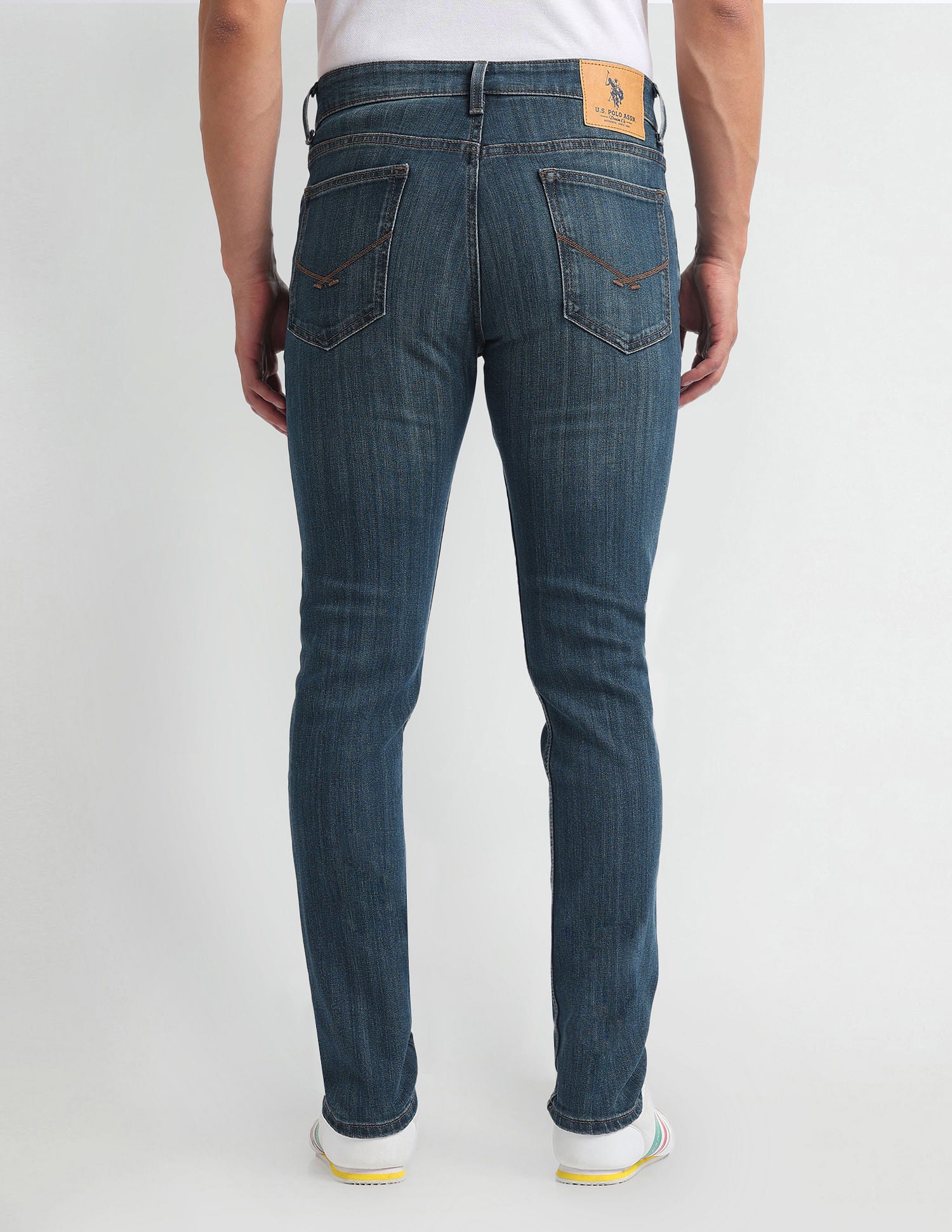 Brandon Slim Tapered Fit Blue Jeans Blue - U.S. Polo Assn. India | Large
