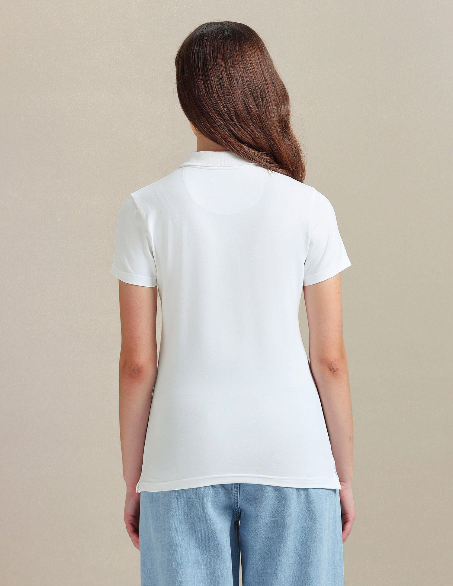 Rice Stitch Logo Polo Shirt White - U.S. POLO ASSN. | Large