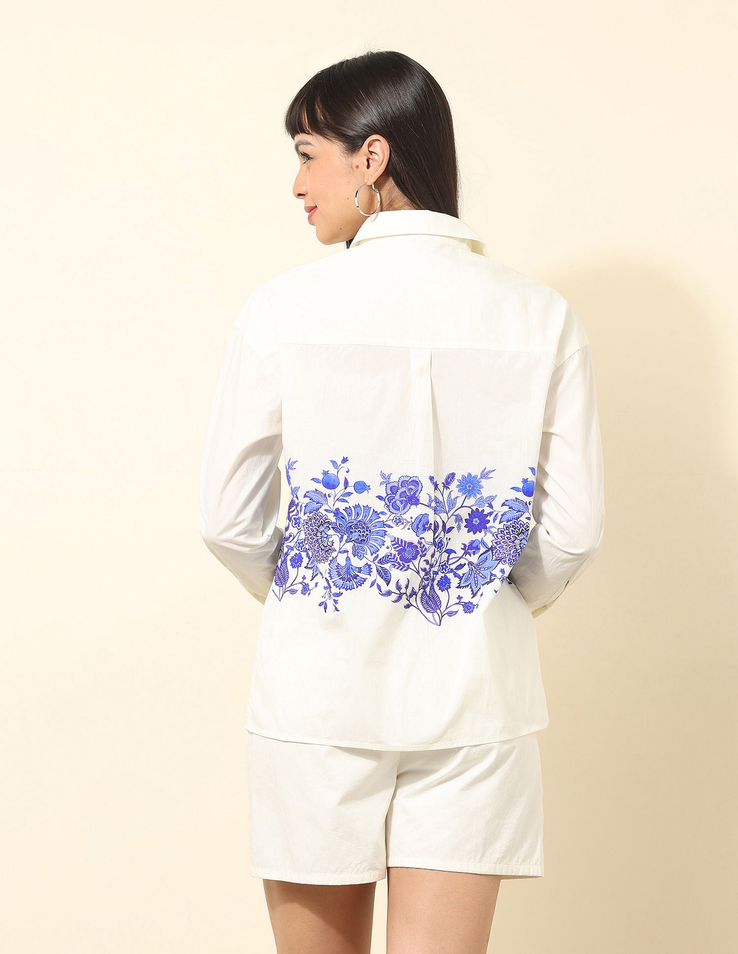 Floral Printed Co-Ords Set Off White - U.S. POLO ASSN. | Large