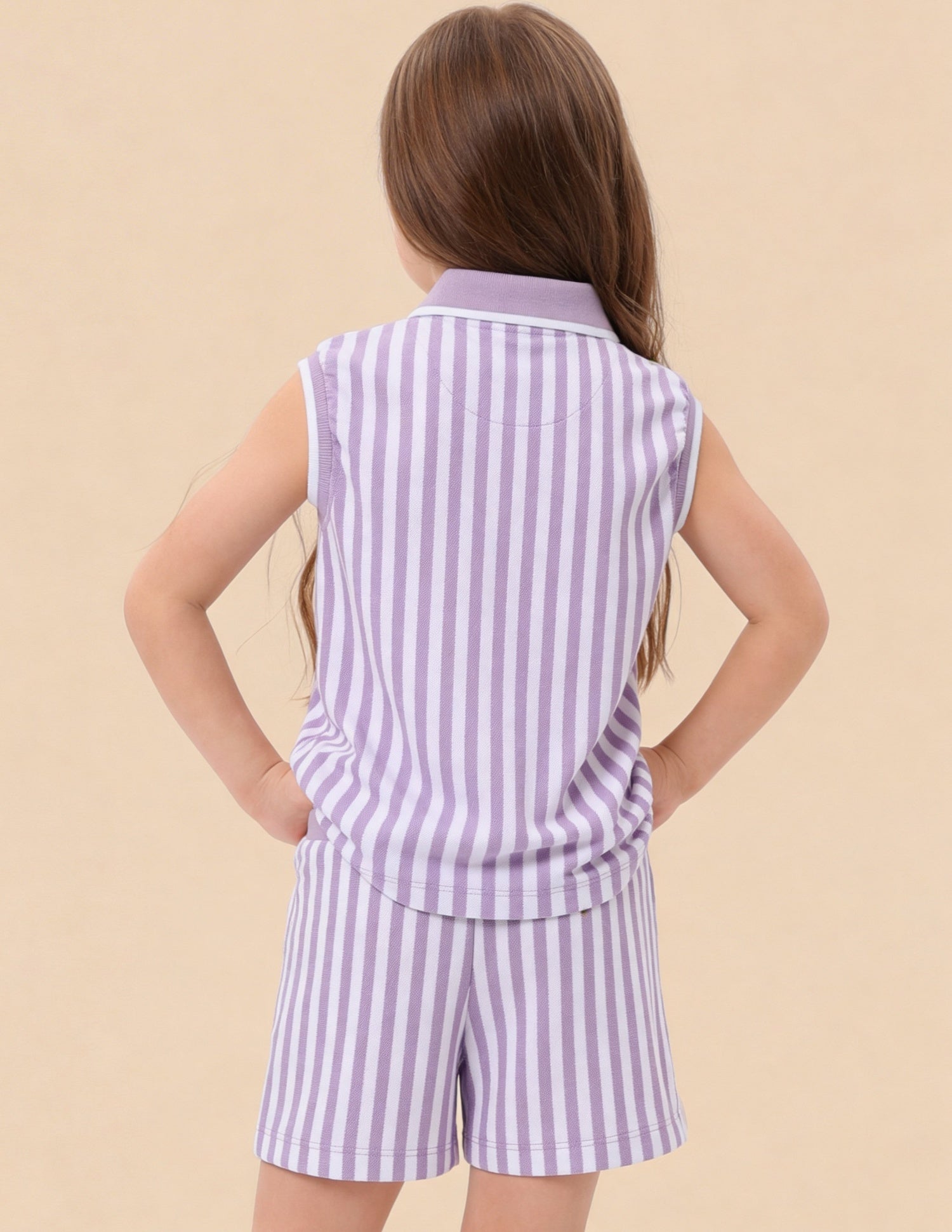 Vertical Striped Regular Fit Top Purple - U.S. Polo Assn. India | Large