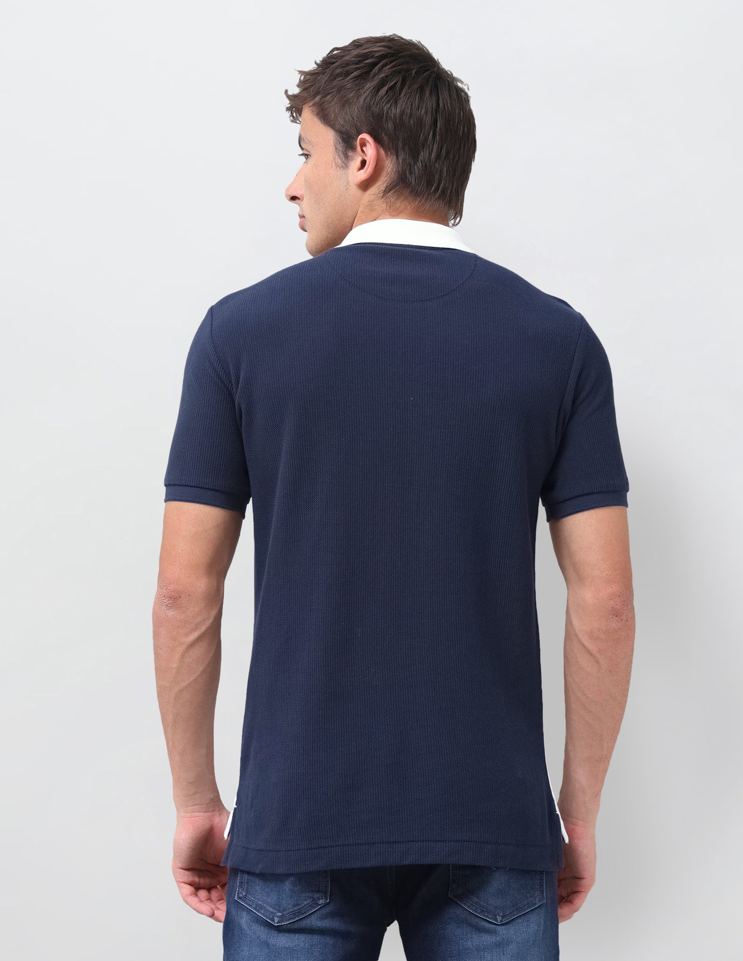 Vertical Striped Muscle Fit Polo Shirt Navy - U.S. Polo Assn. India | Large